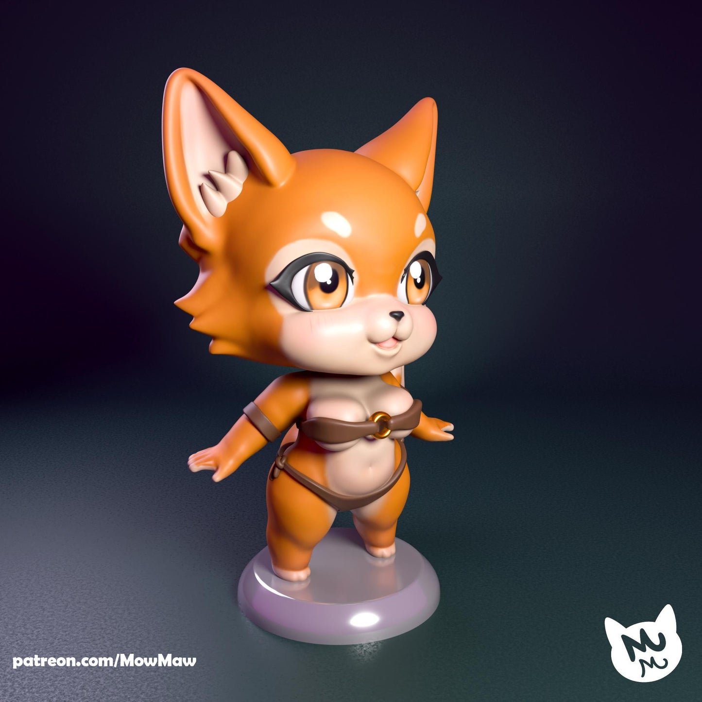 Chibi Fox Girl Model Kit | Mow Maw