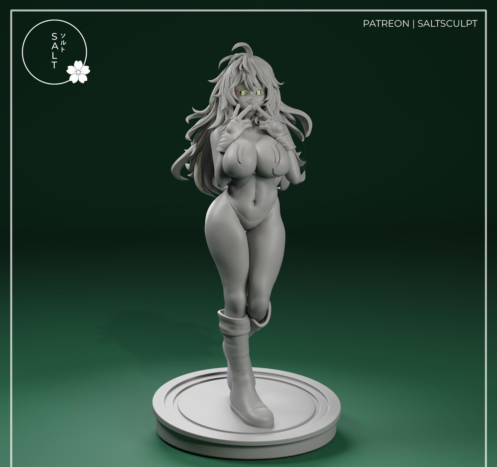 Invisible Girl Model Kit | 3D Resin Printed Figurine | Salt Sculpt