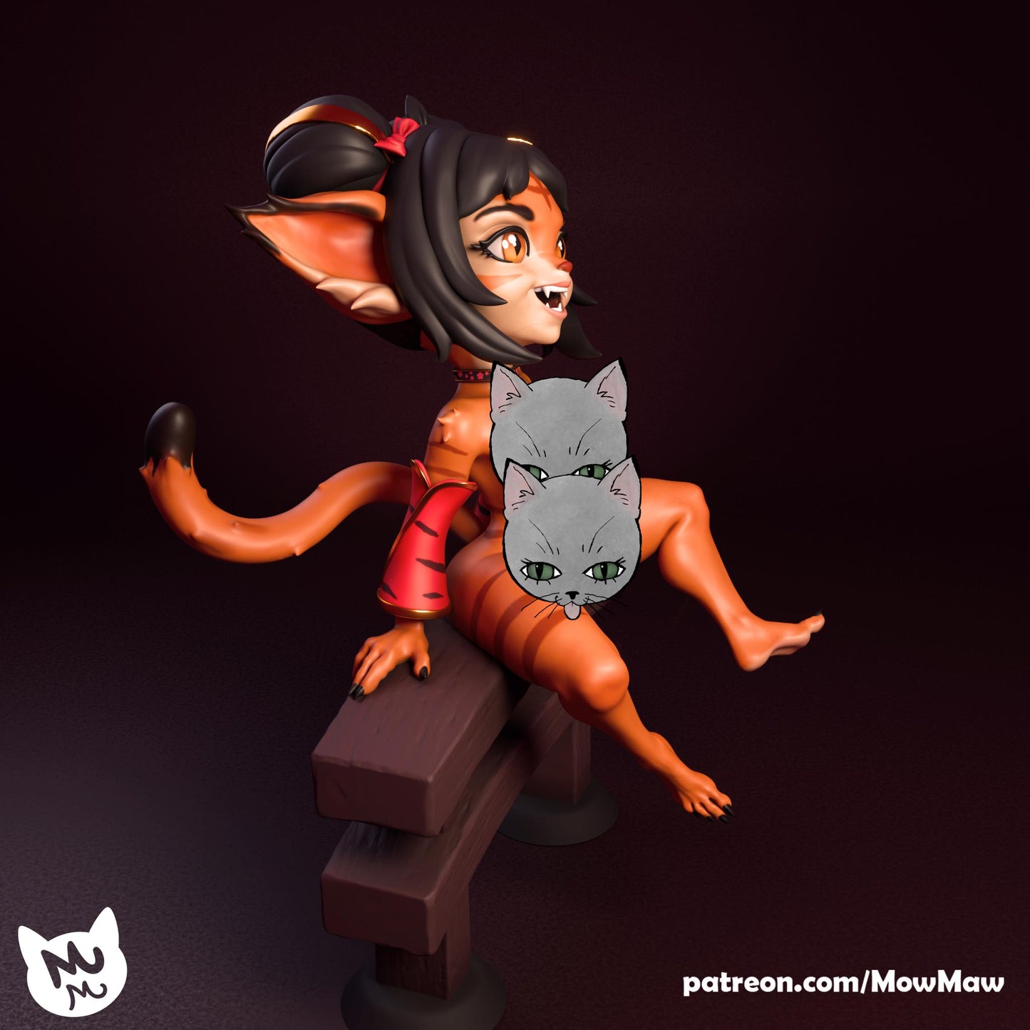 Chibi Tiger Lady Model Kit | Mow Maw
