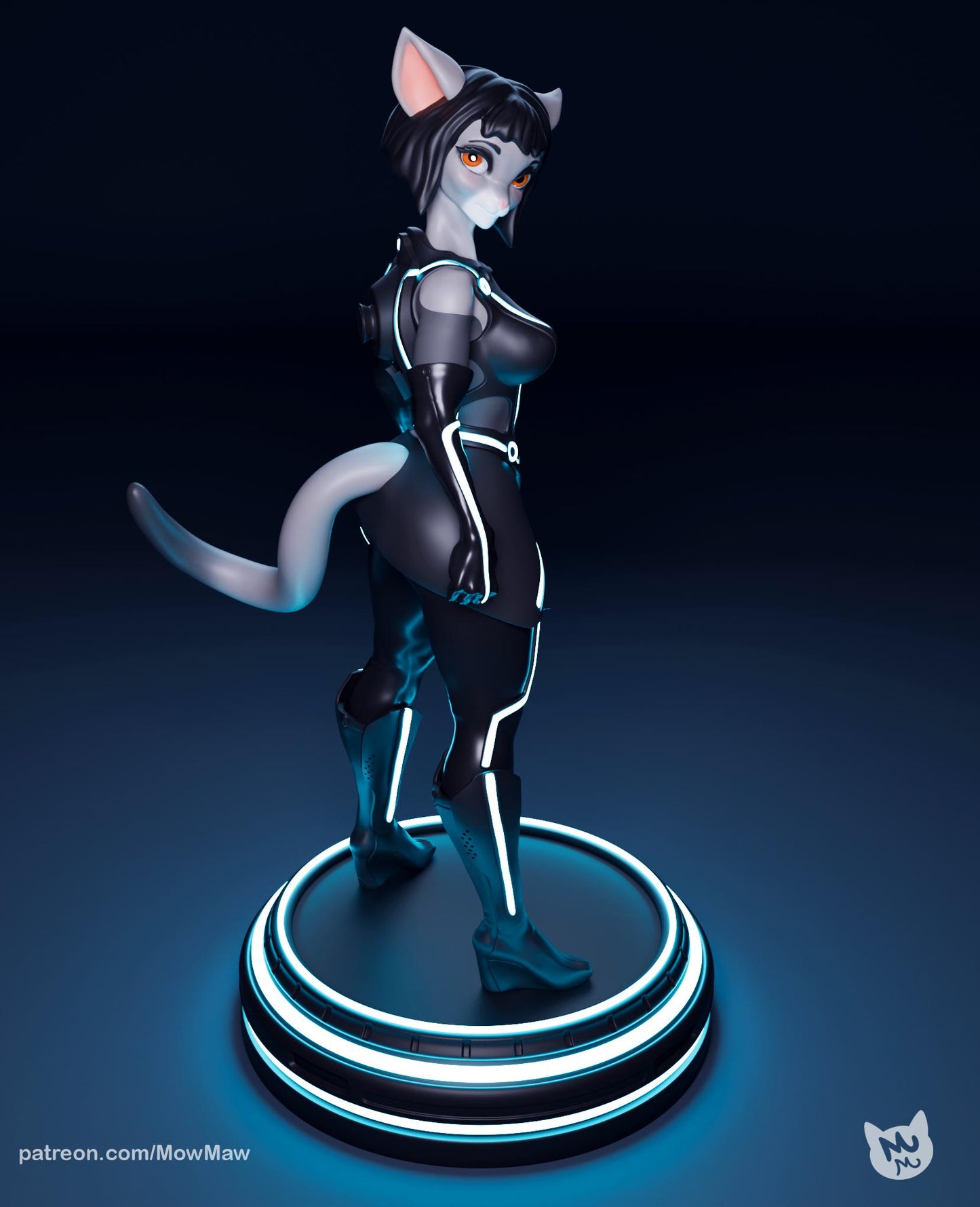 Cyber Cat Lady Model Kit | Mow Maw