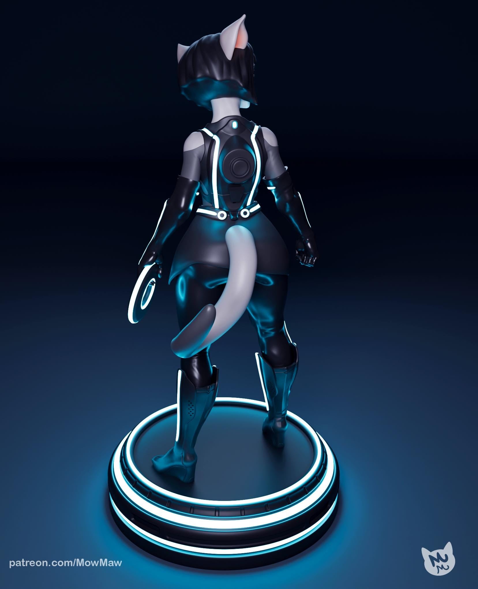 Cyber Cat Lady Model Kit | Mow Maw