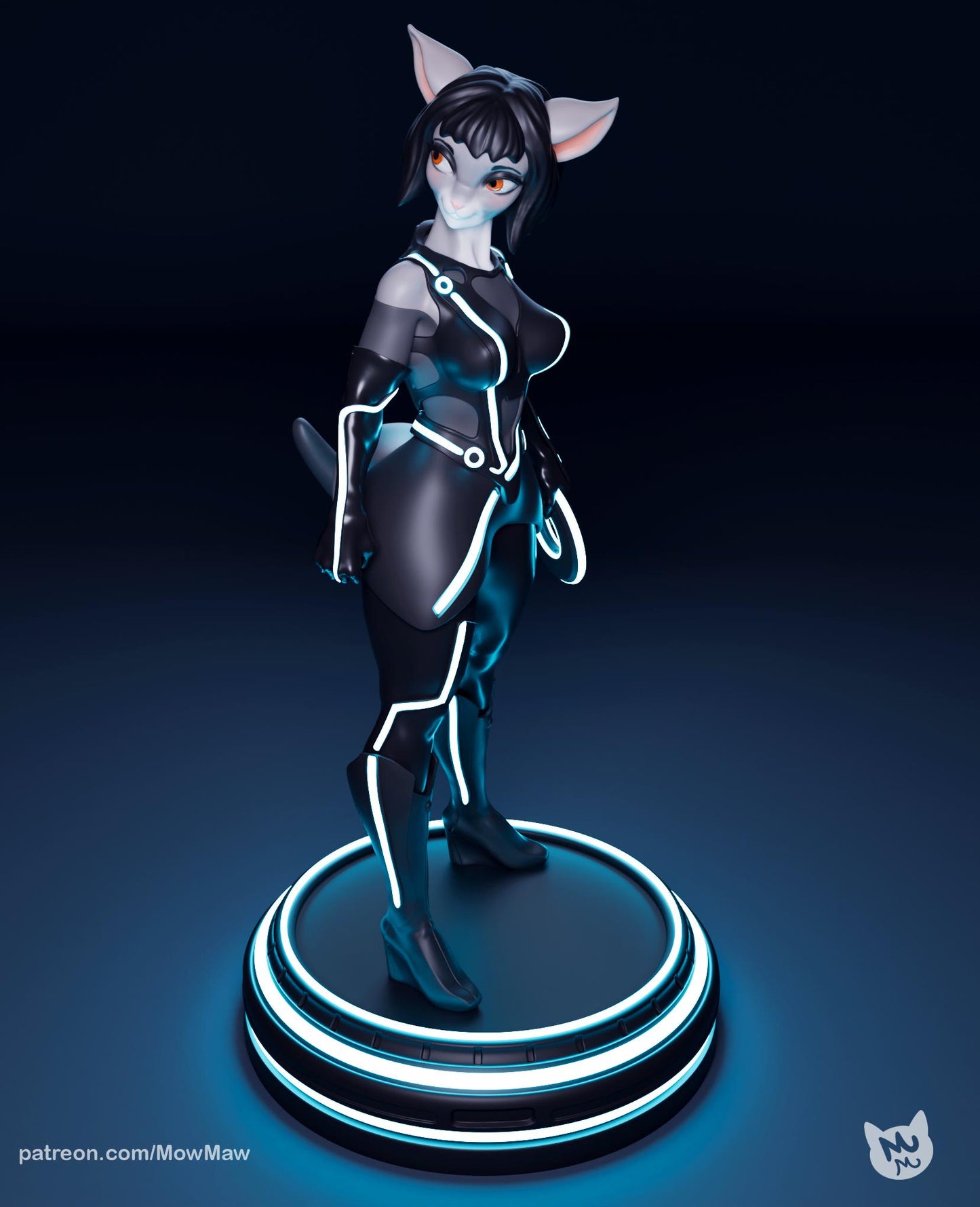 Cyber Cat Lady Model Kit | Mow Maw