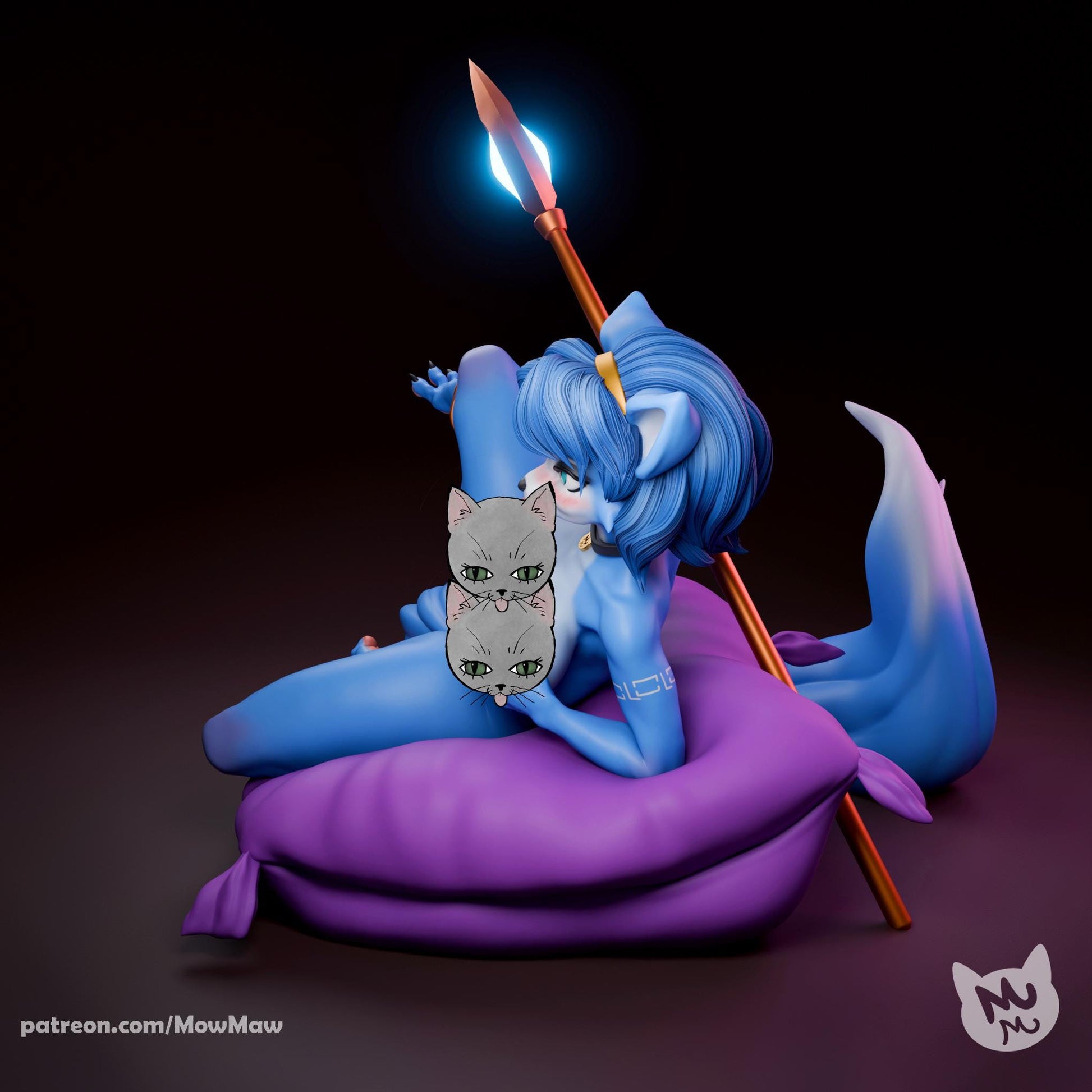 Blue Fox Lady Model Kit | Mow Maw