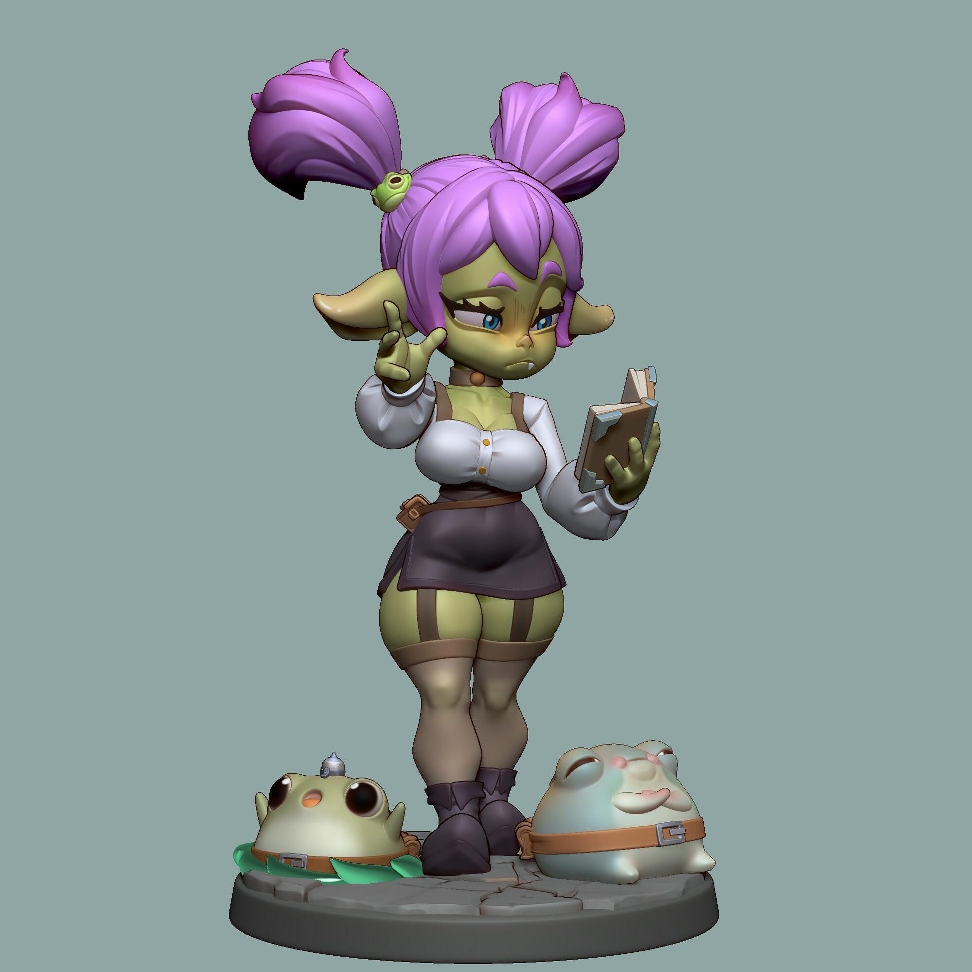 Toad Summoner Goblin Miniature | 1ndefference