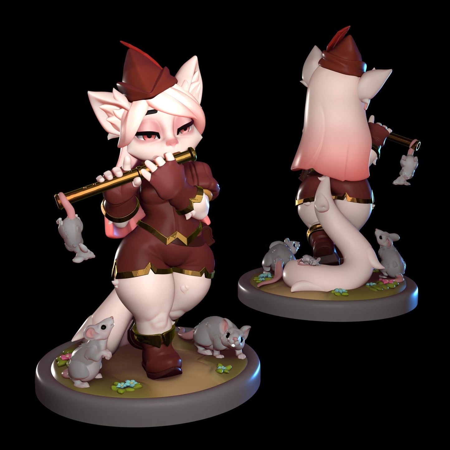 Pied Piper Cat Miniature | 1ndefference