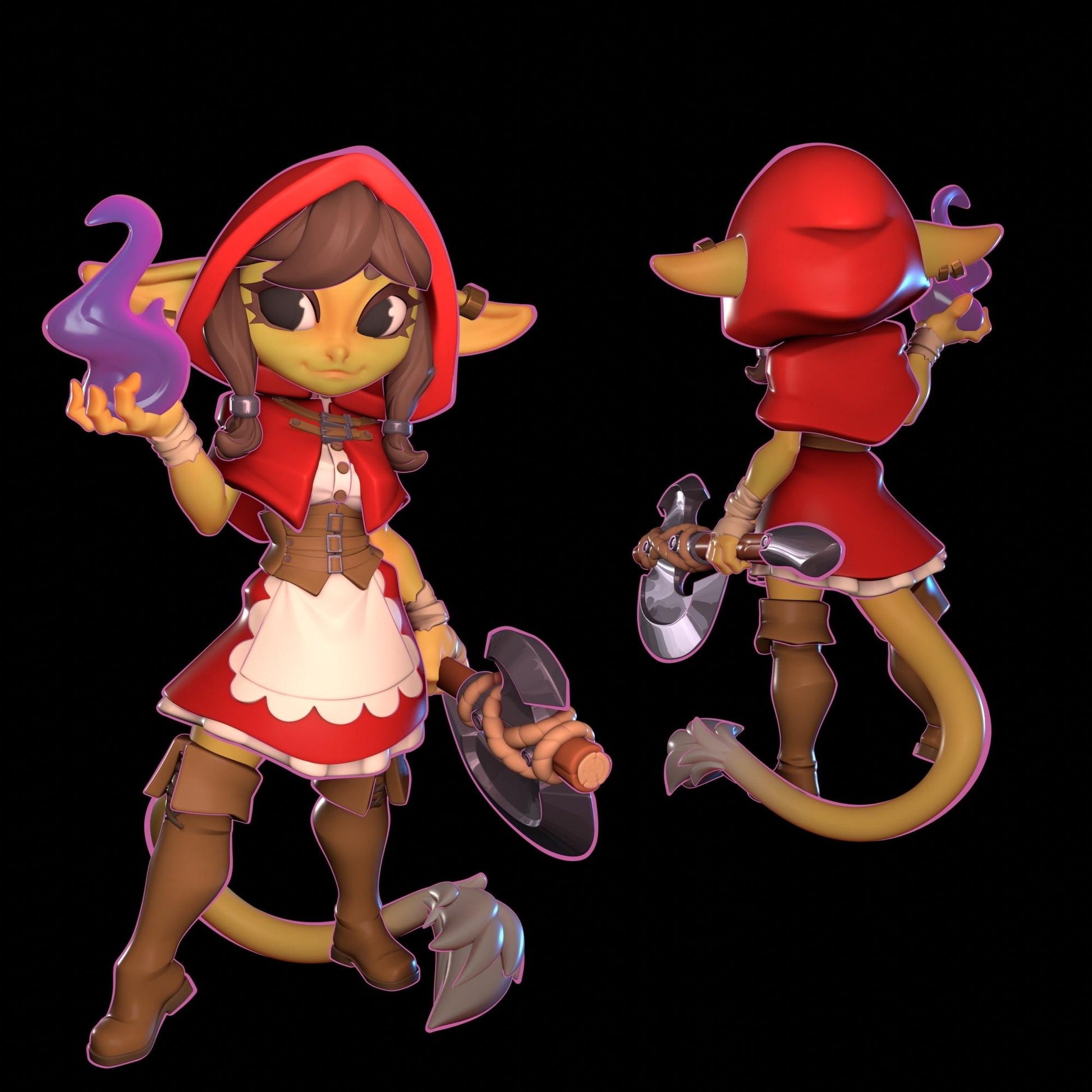Goblin Red Riding Hood Miniature | 1ndefference