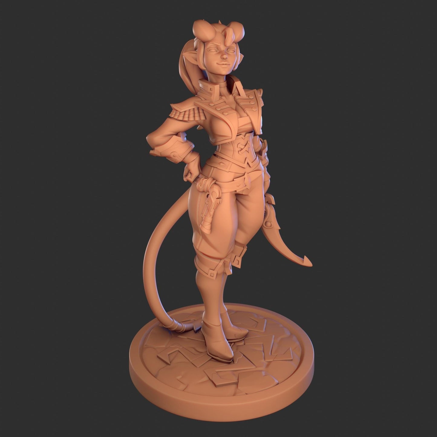 Sea Adventurer Tiefling Miniature | 1ndefference