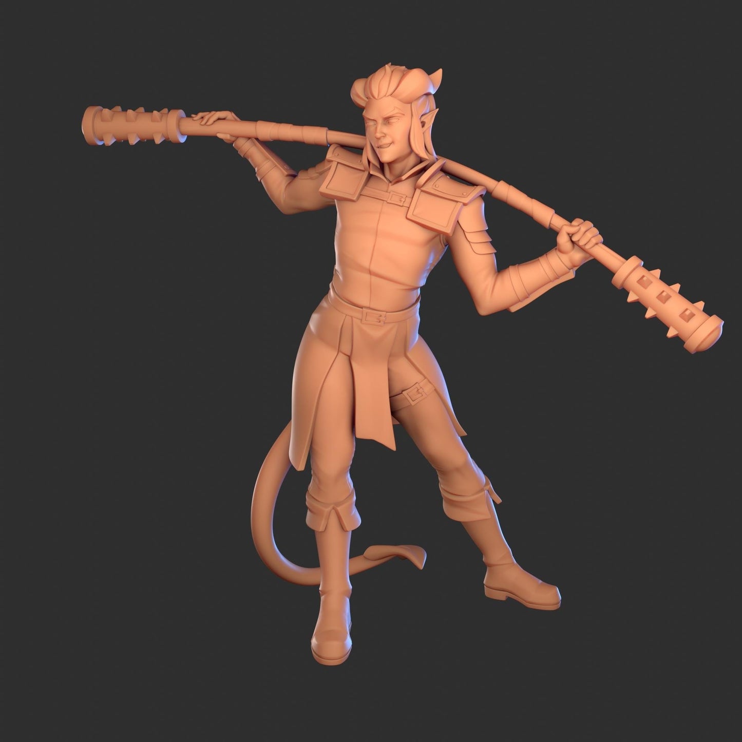 Tiefling Warrior Miniature | 1ndefference