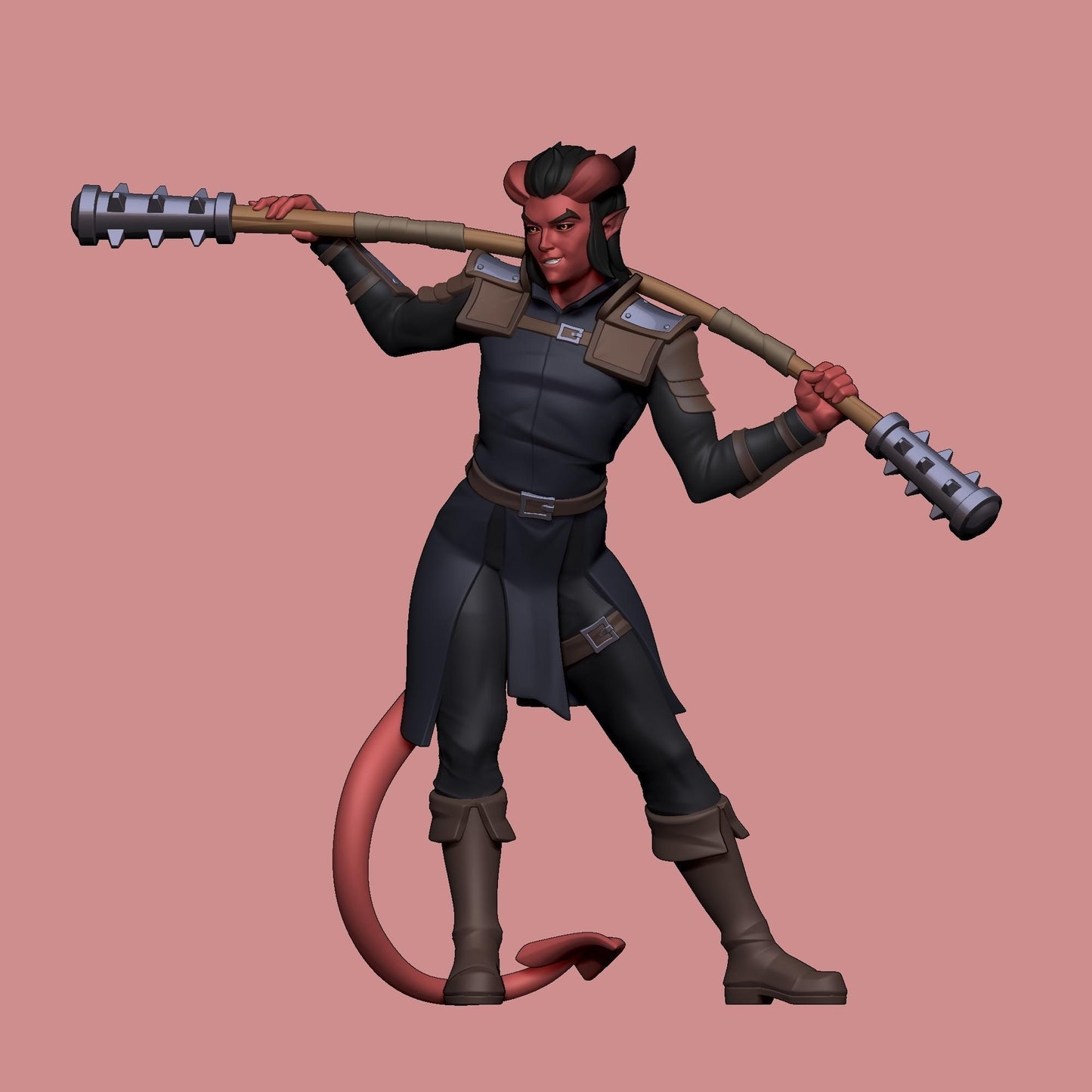 Tiefling Warrior Miniature | 1ndefference