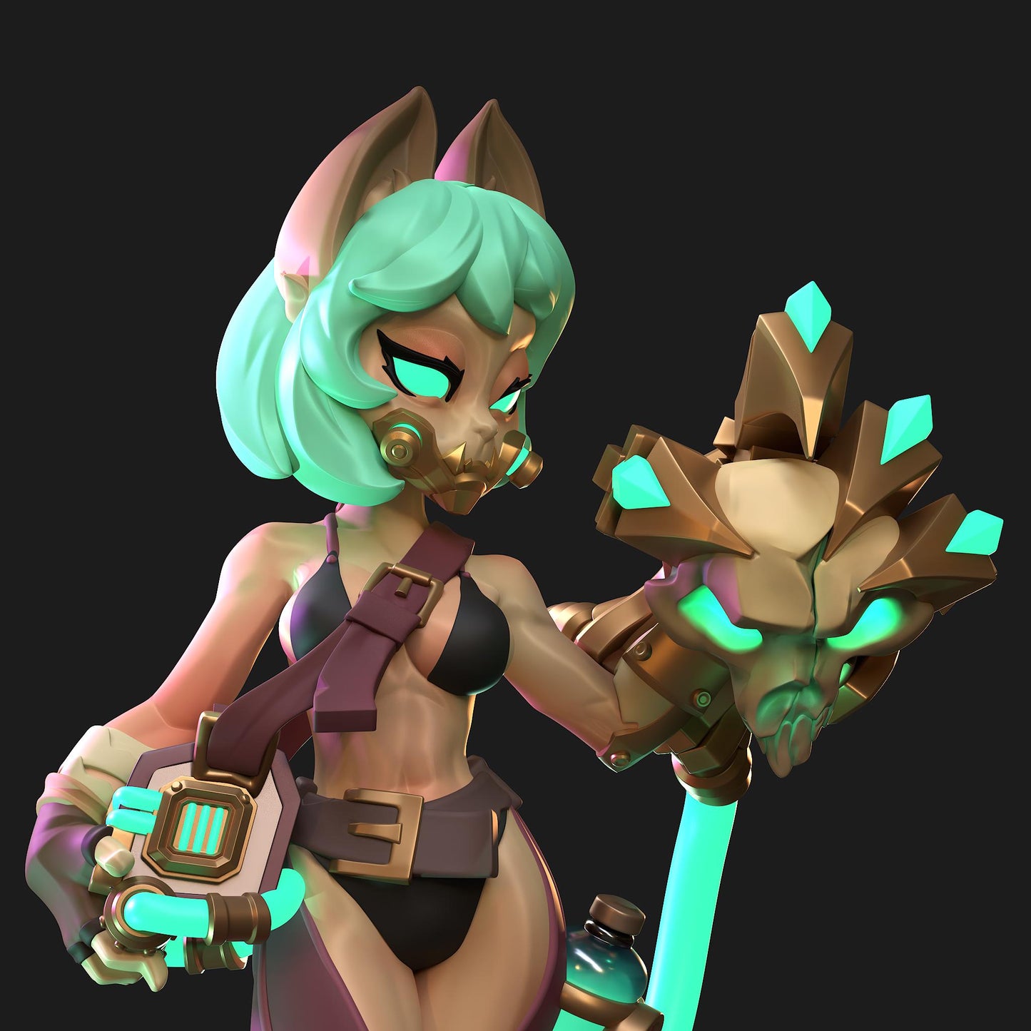 Mecha Hand Cat Girl Miniature | 1ndefference