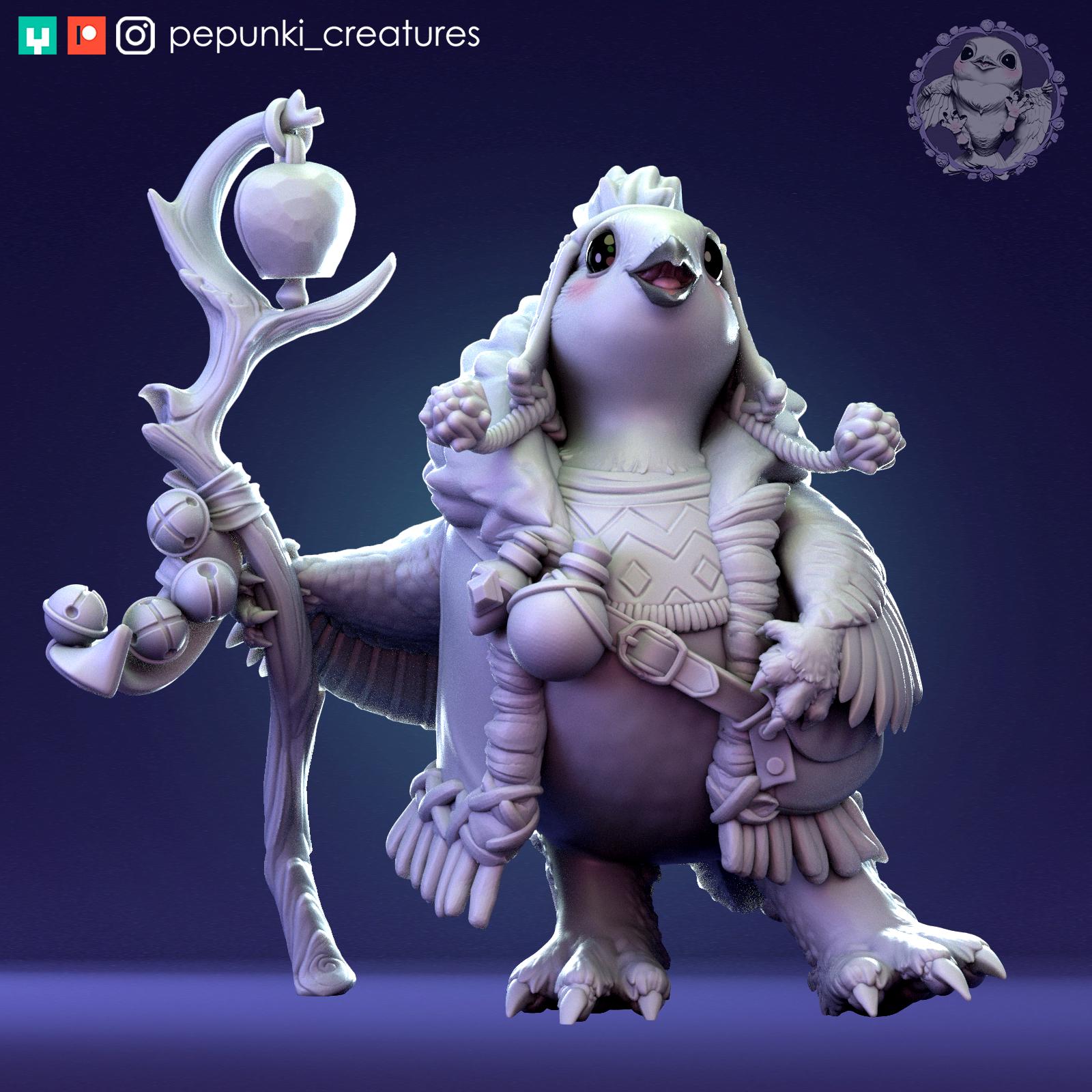 Willow Ptarmigan | Tabletop Miniature | Pepunki Creatures