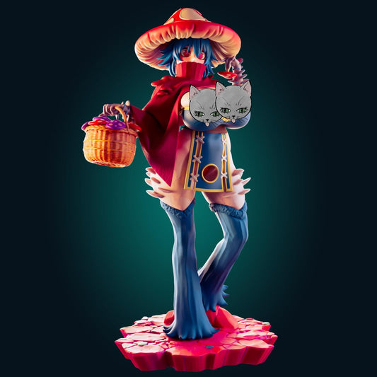 Mushroom Girl Model Kit | 3D Resin Printed Figurine | Officer Rhu