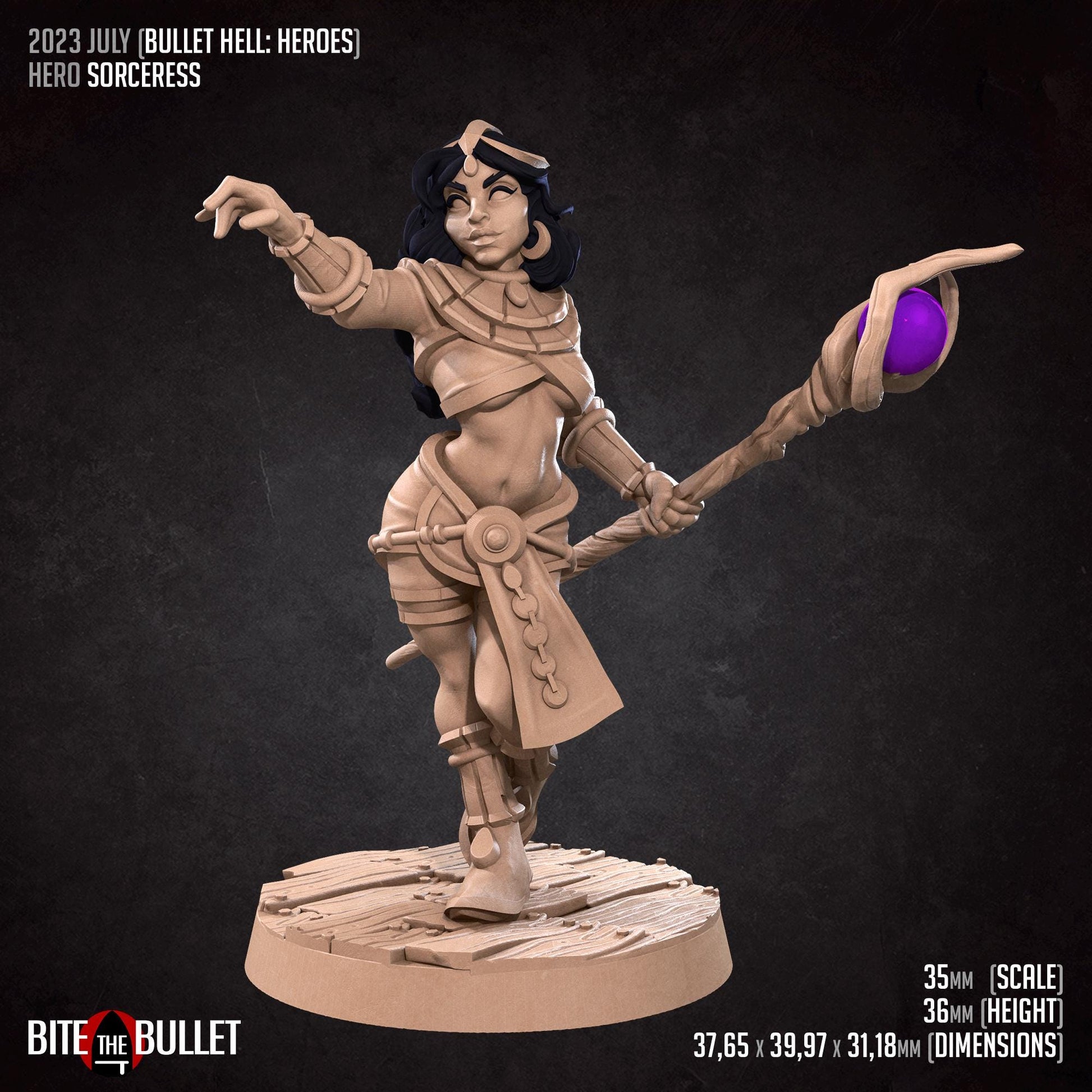 Hero Sorceress Miniature | Bite the Bullet