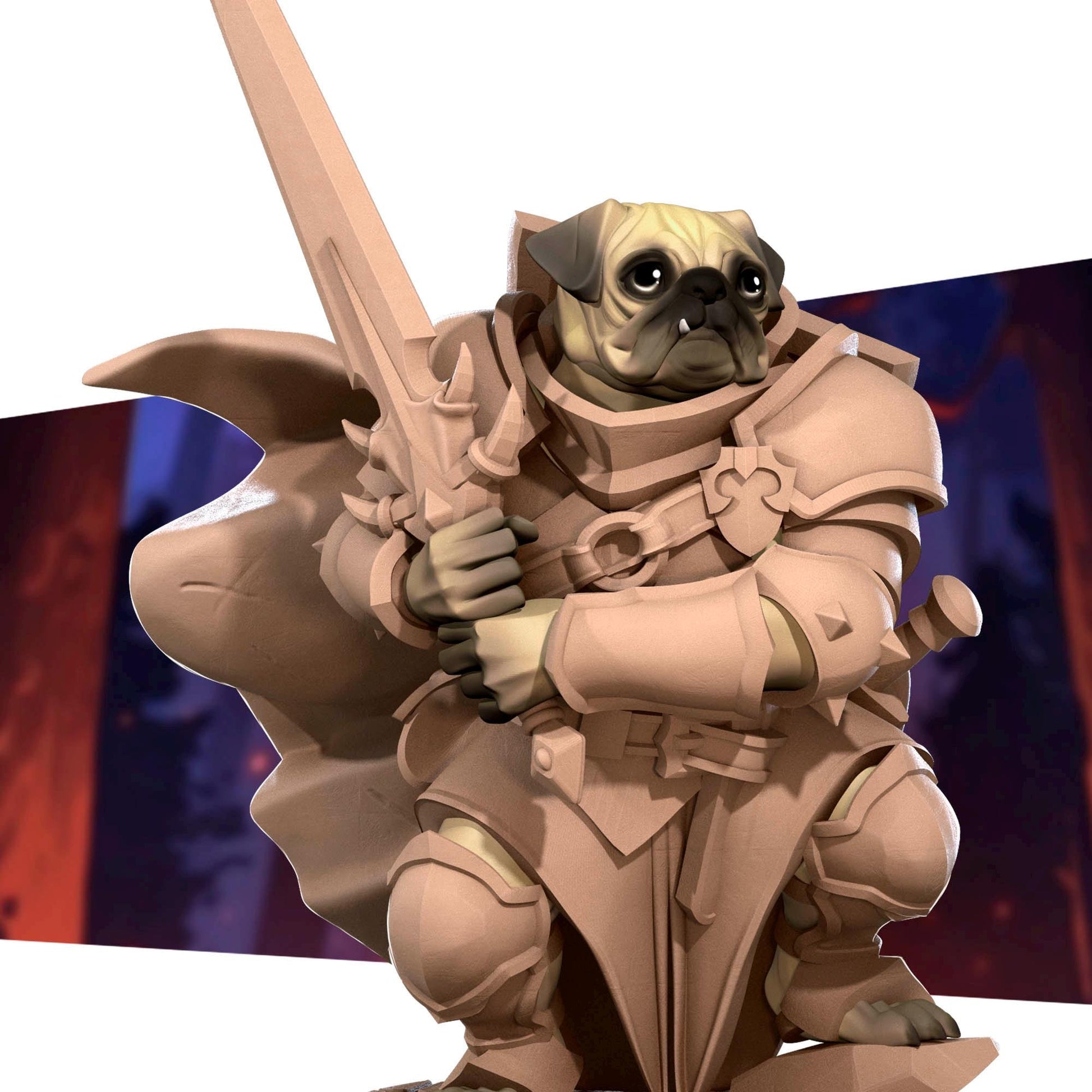 Pug Warrior Miniature | Bite the Bullet