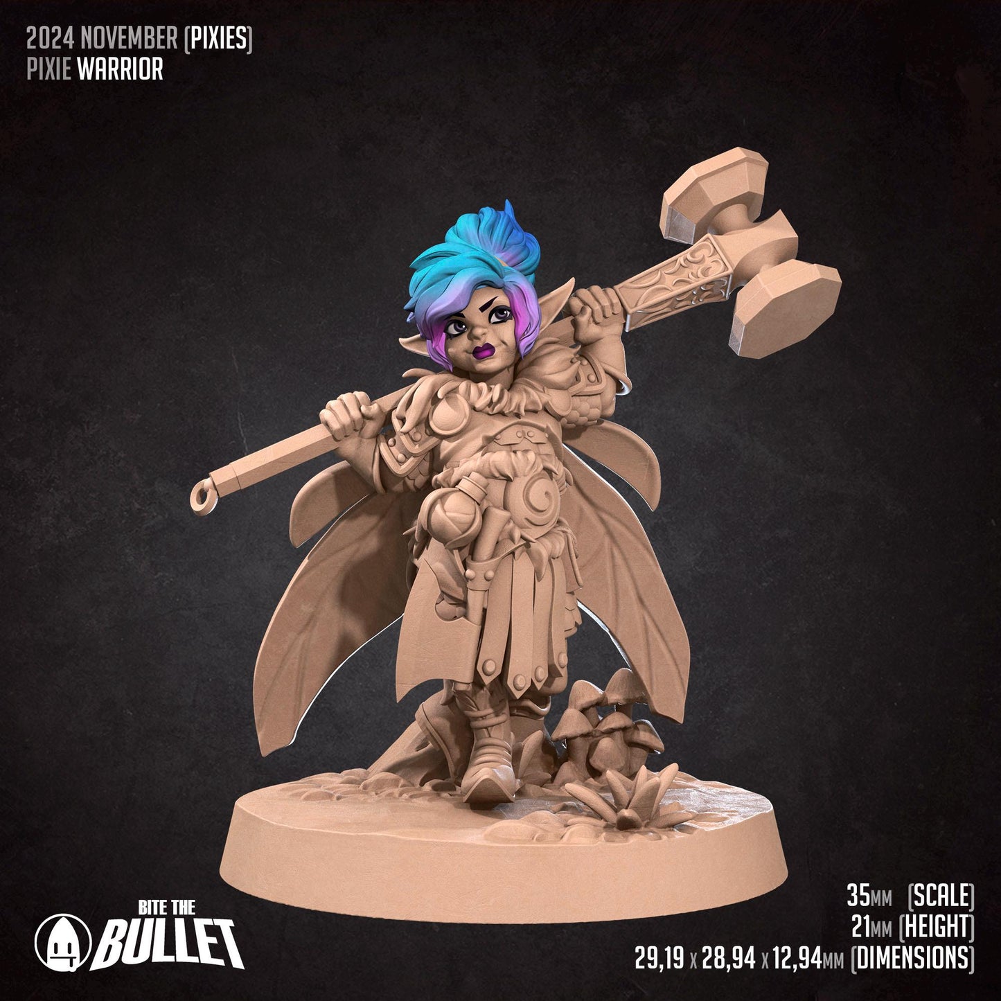 Pixie Warrior Miniature | Bite the Bullet