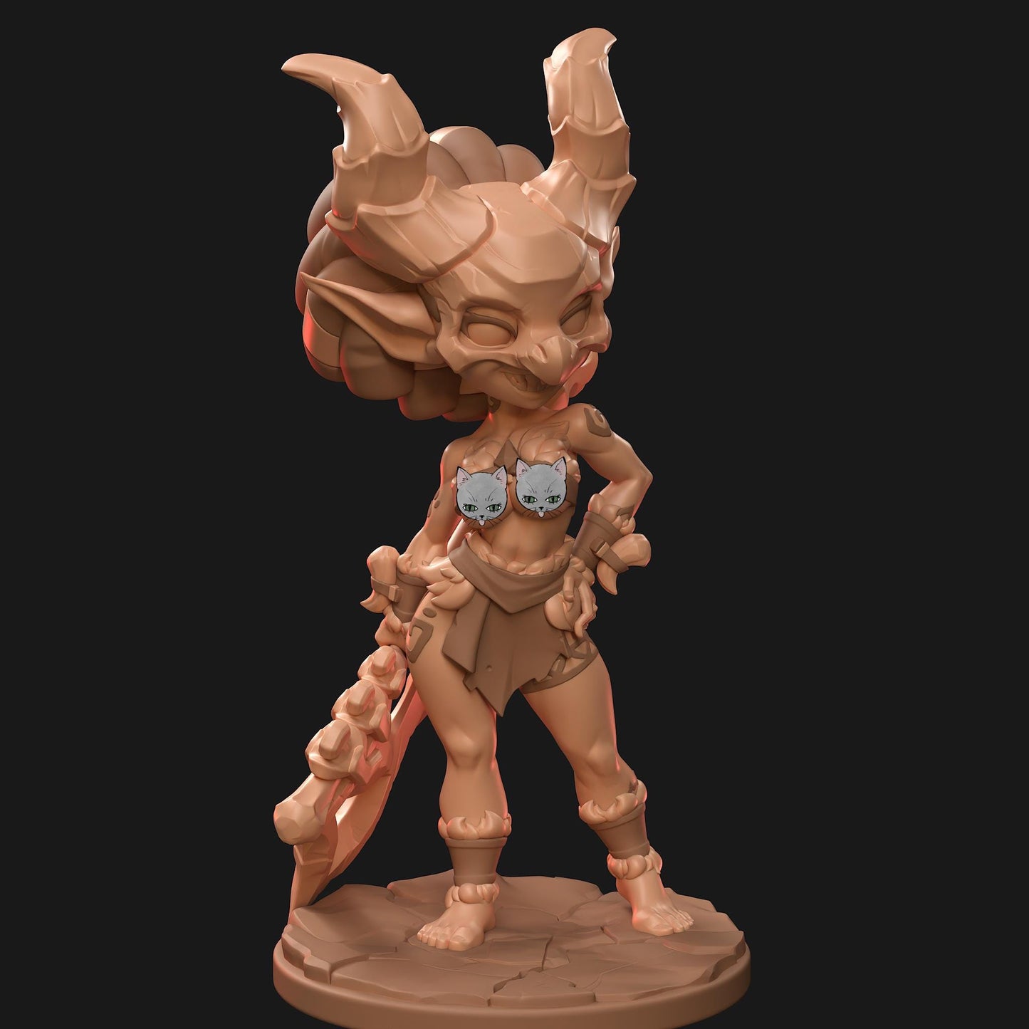 Wild Berserker Goblin Miniature | 1ndefference