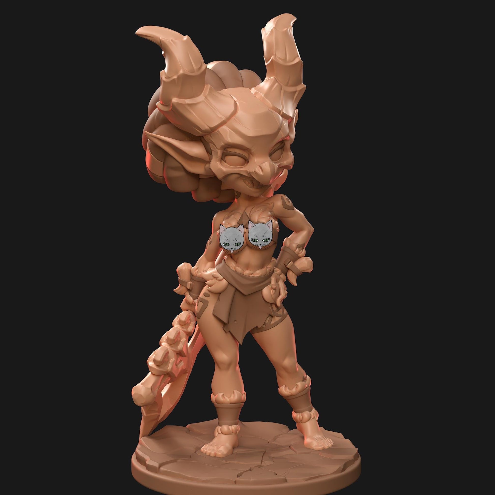 Wild Berserker Goblin Miniature | 1ndefference