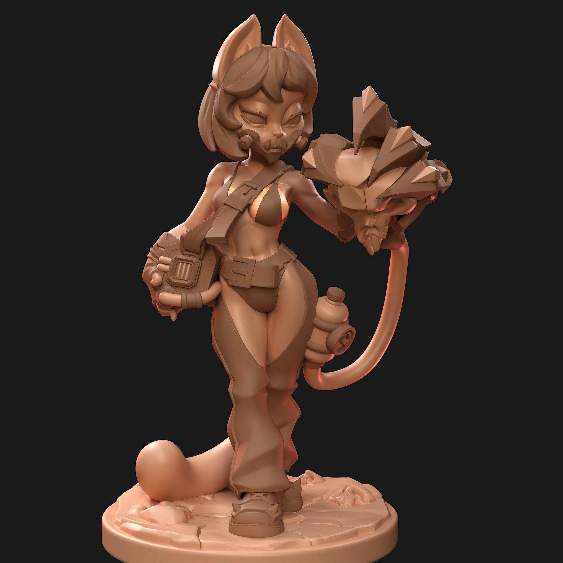 Mecha Hand Cat Girl Miniature | 1ndefference