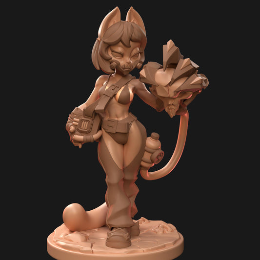 Mecha Hand Cat Girl Miniature | 1ndefference