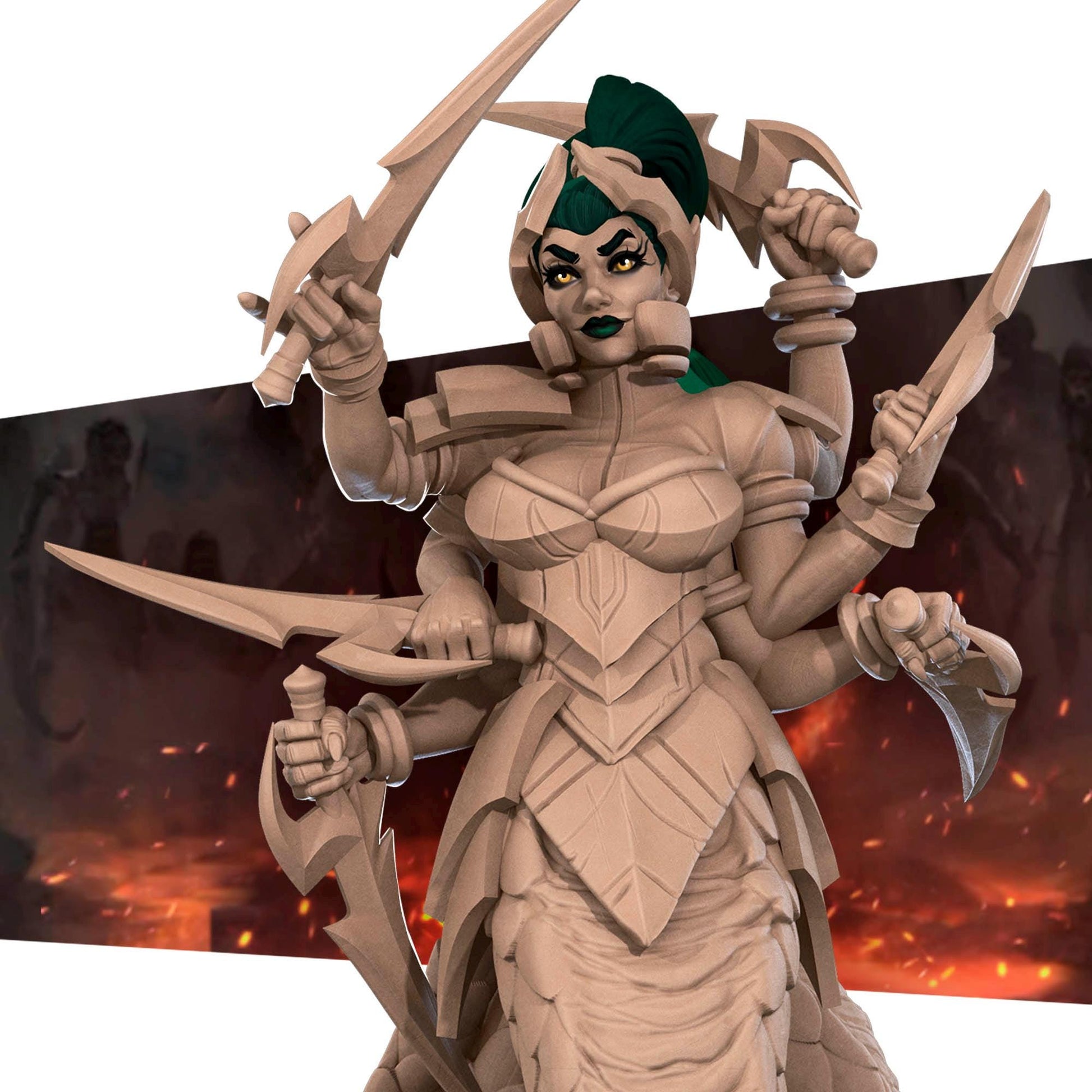 Meredith, the Dancing Marilith | Bite the Bullet Miniatures