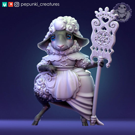 Sheep Lady | Tabletop Miniature | Pepunki Creatures