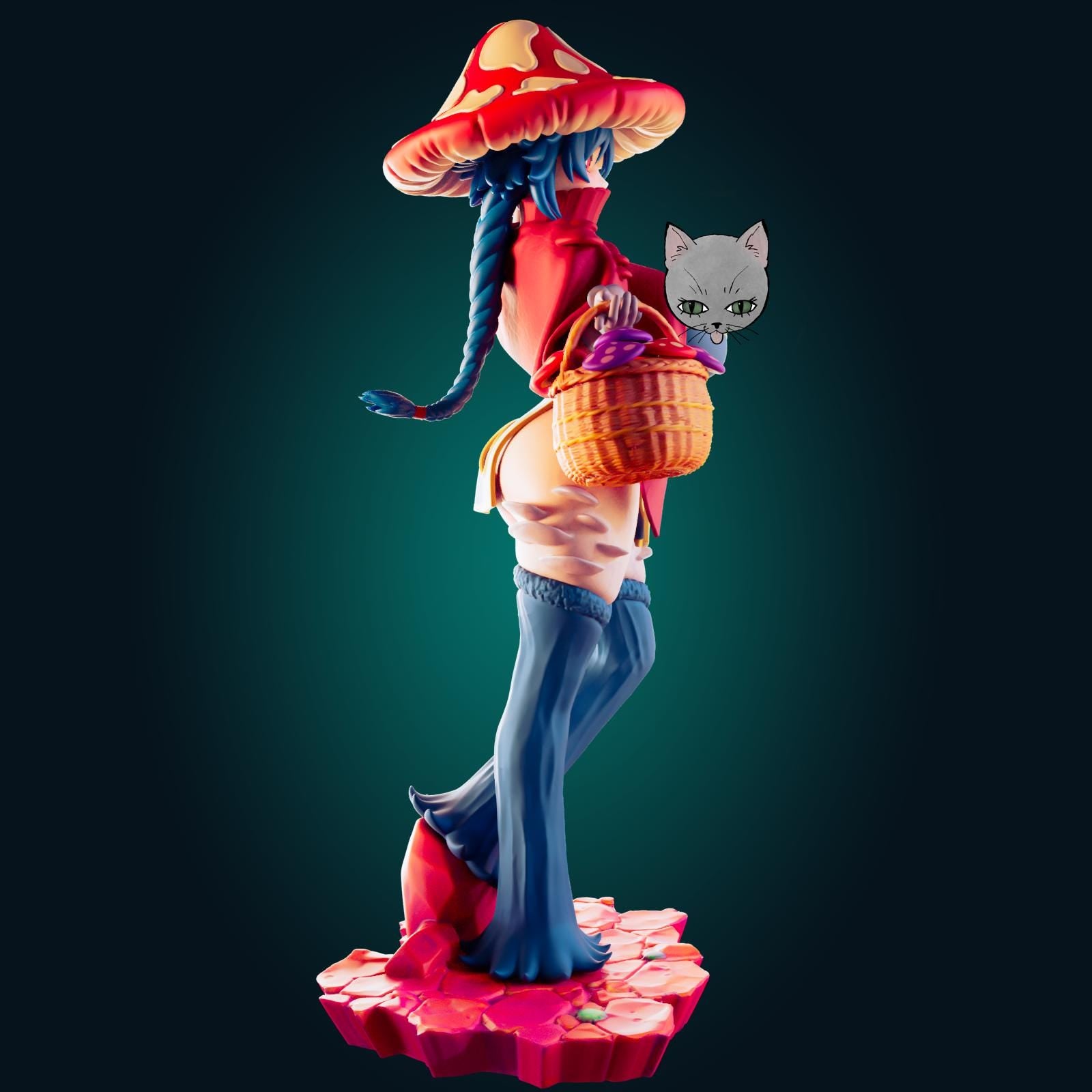 Mushroom Girl Model Kit | 3D Resin Printed Figurine | Officer Rhu