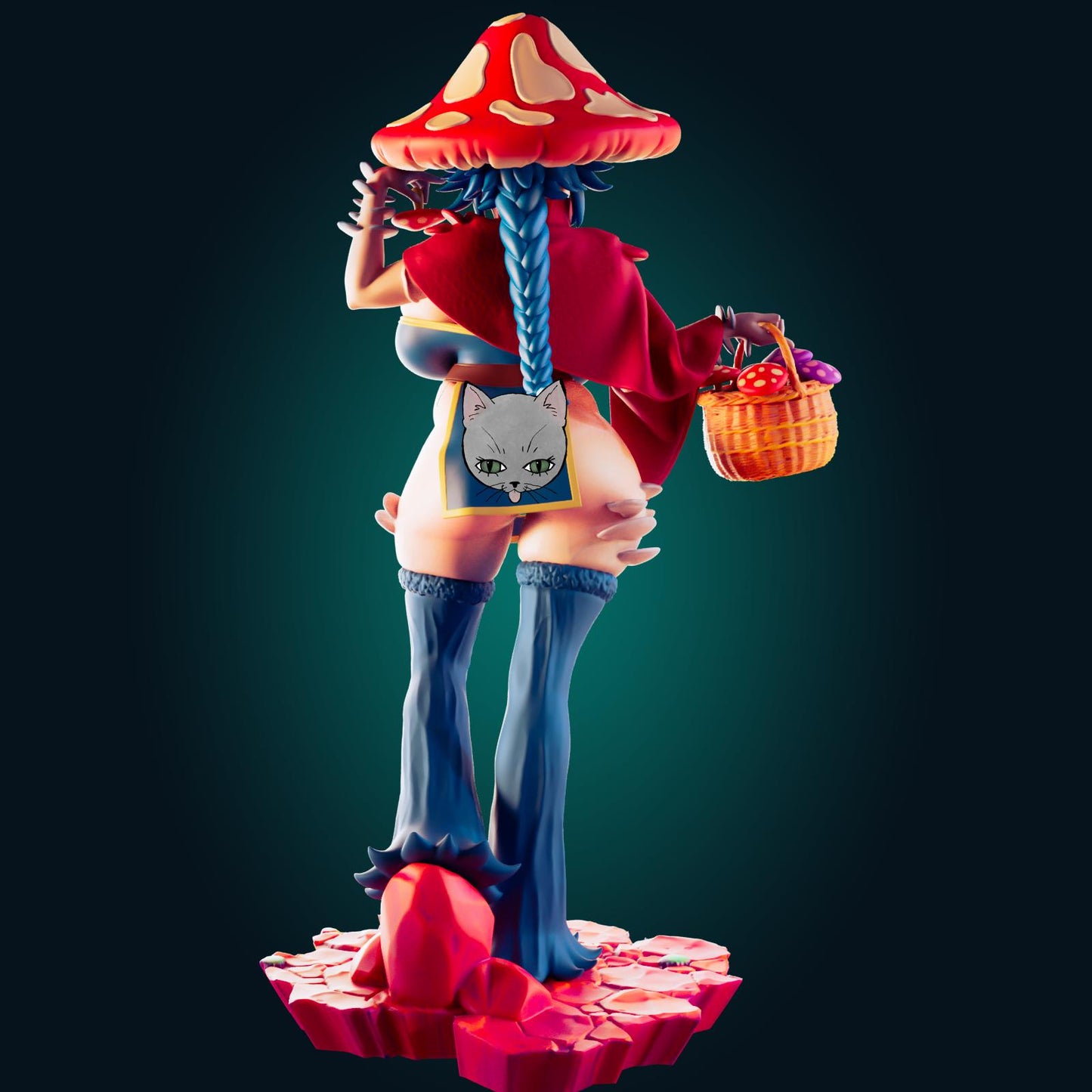 Mushroom Girl Model Kit | 3D Resin Printed Figurine | Officer Rhu