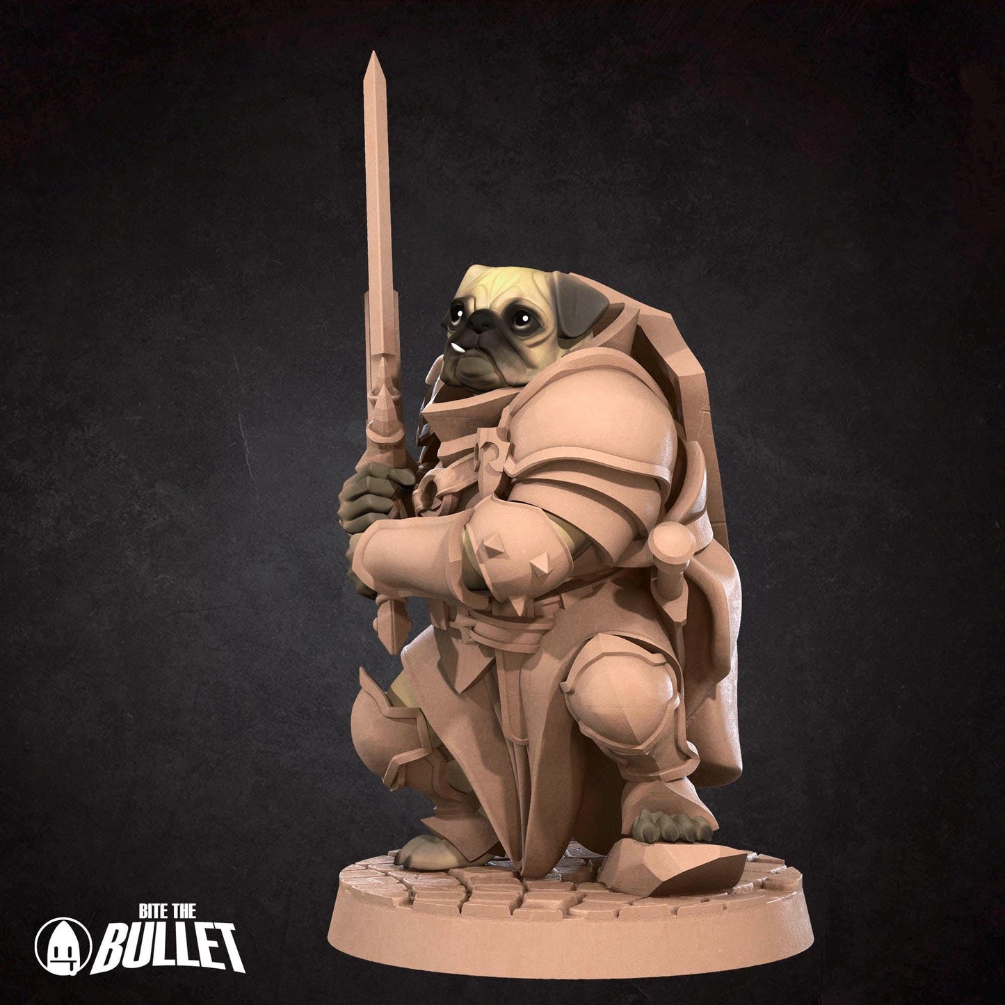 Pug Warrior Miniature | Bite the Bullet