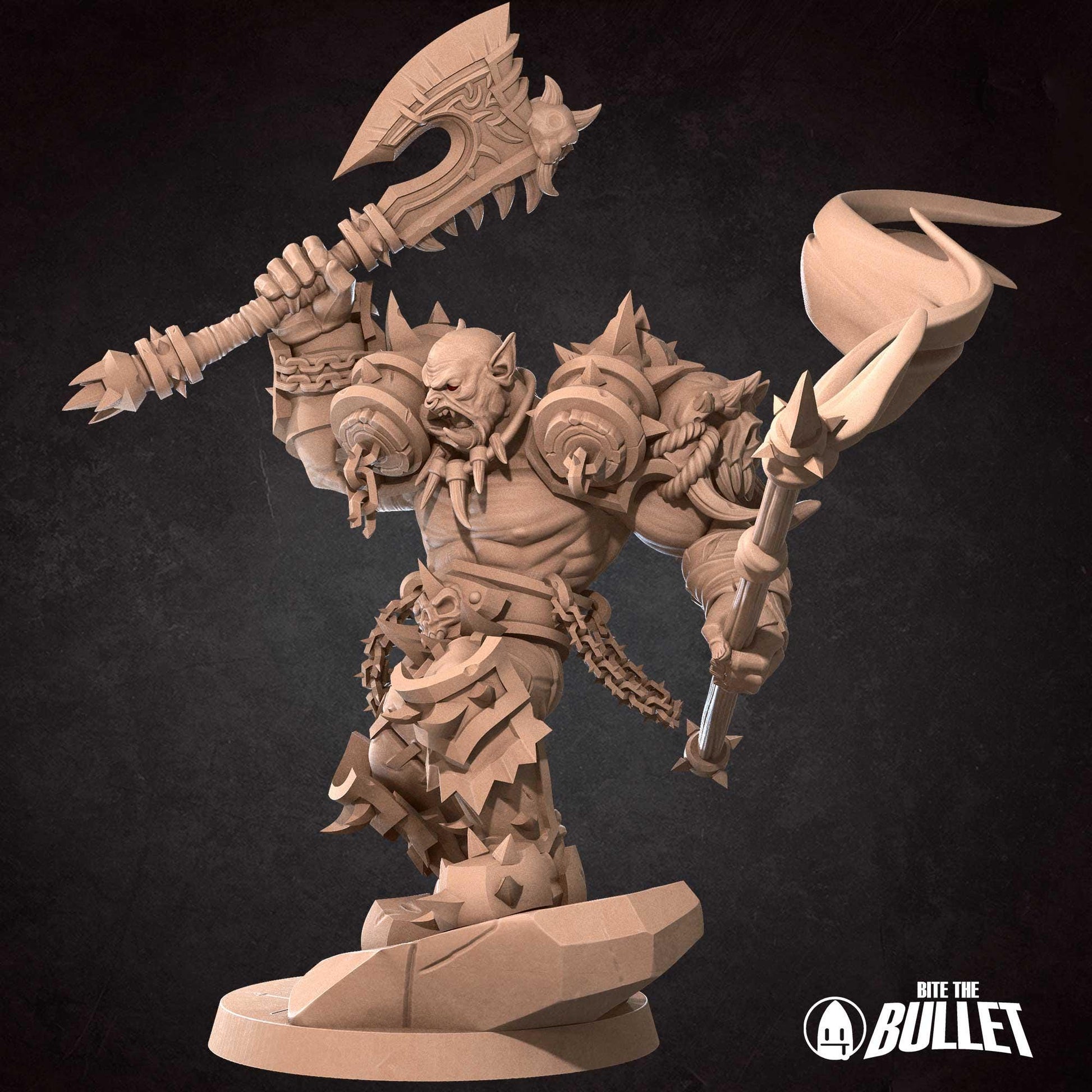 Orc Warrior Miniature | Bite the Bullet