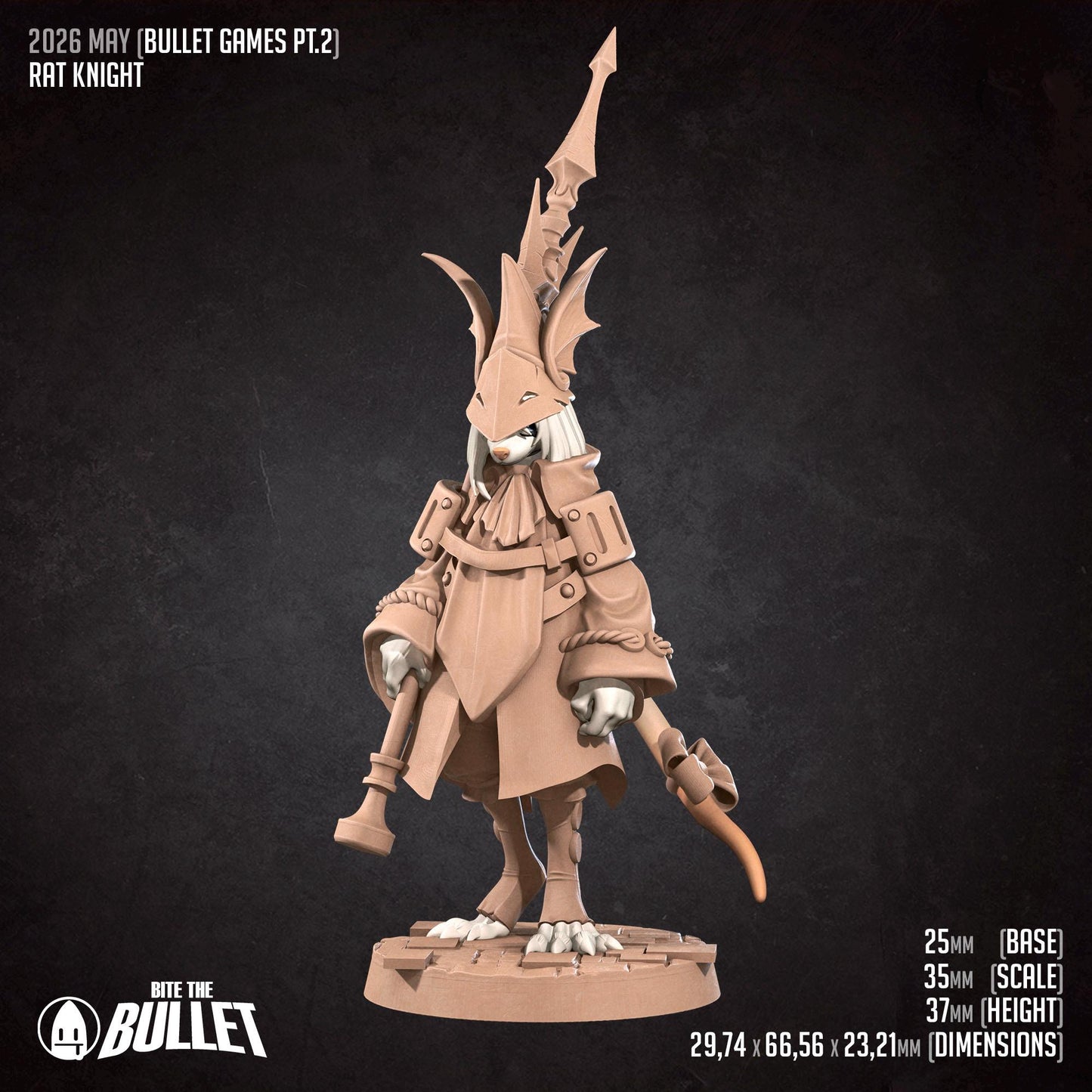 Rat Knight Miniature | Bite the Bullet