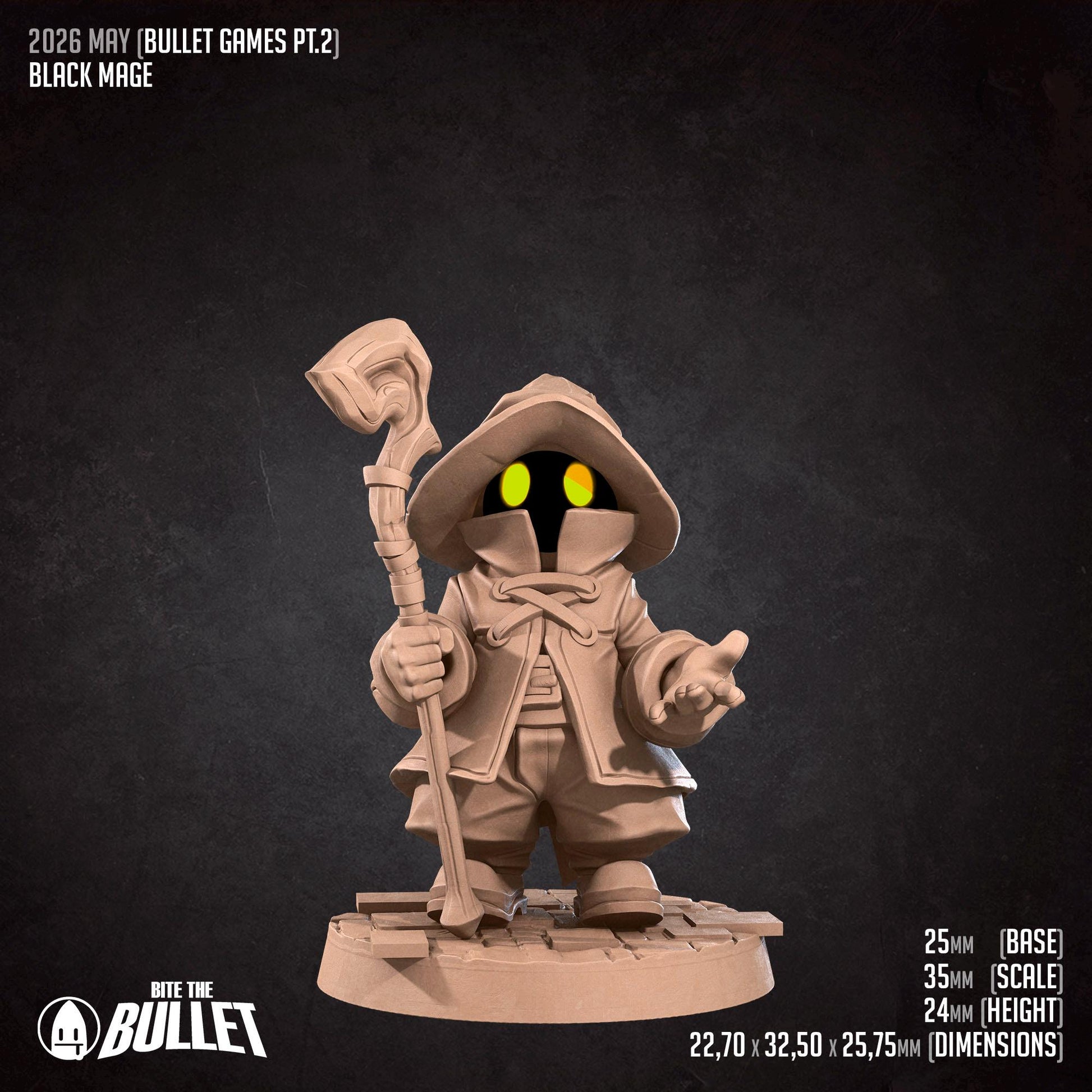 Black Mage Miniature | Bite the Bullet