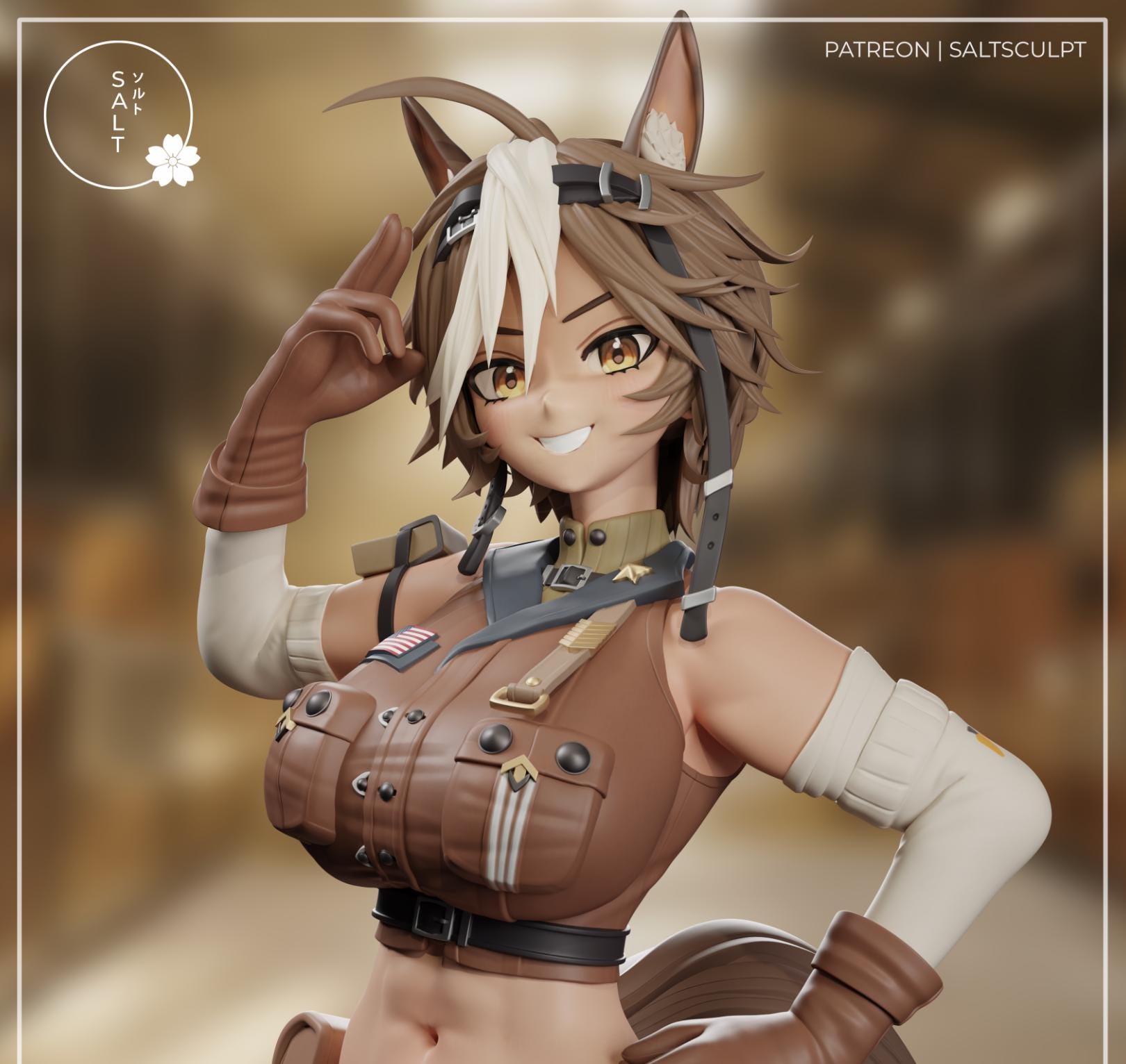 Horse Girl Model Kit | 3D Resin Printed Figurine | Salt Sculpt