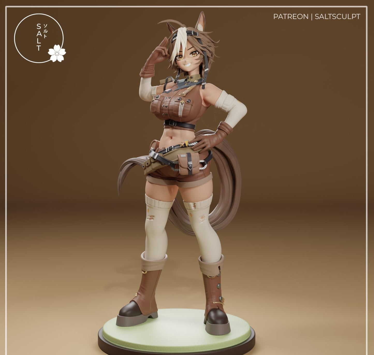 Horse Girl Model Kit | 3D Resin Printed Figurine | Salt Sculpt