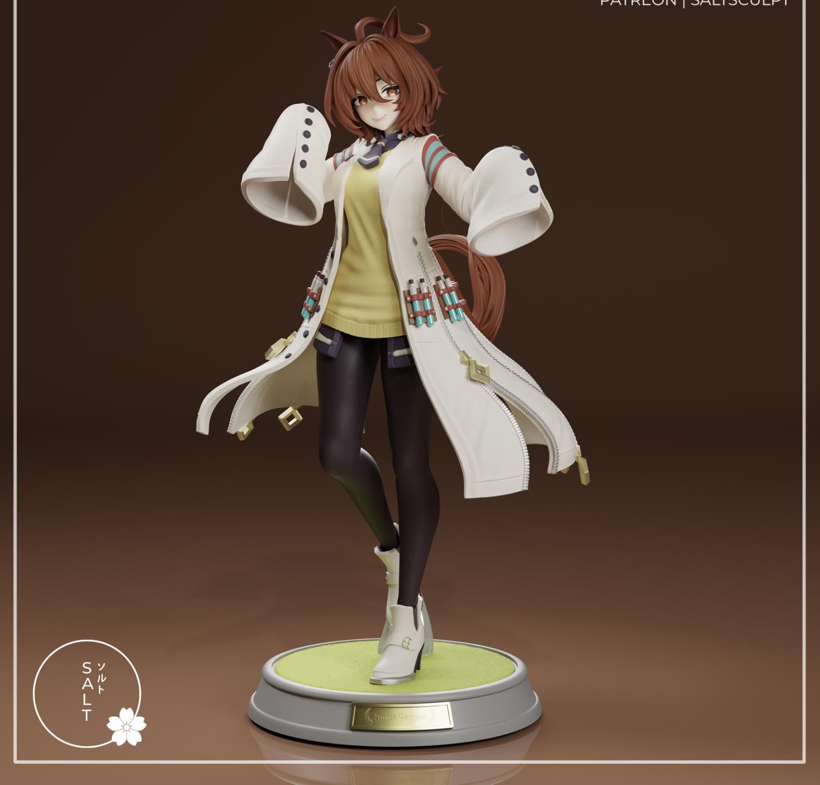 Horse Girl Model Kit | 3D Resin Printed Figurine | Salt Sculpt