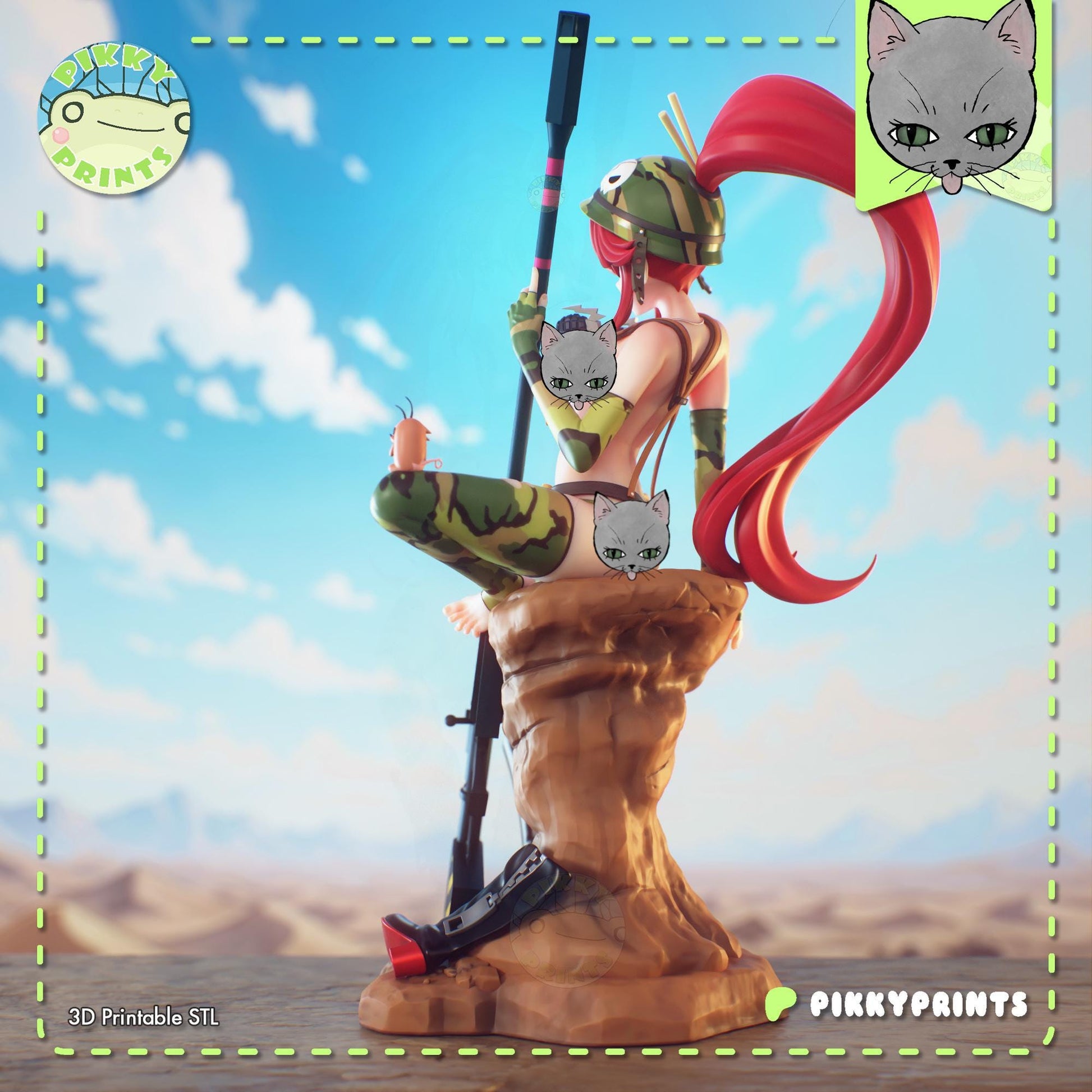 Soldier Girl Model Kit | Pikky Prints