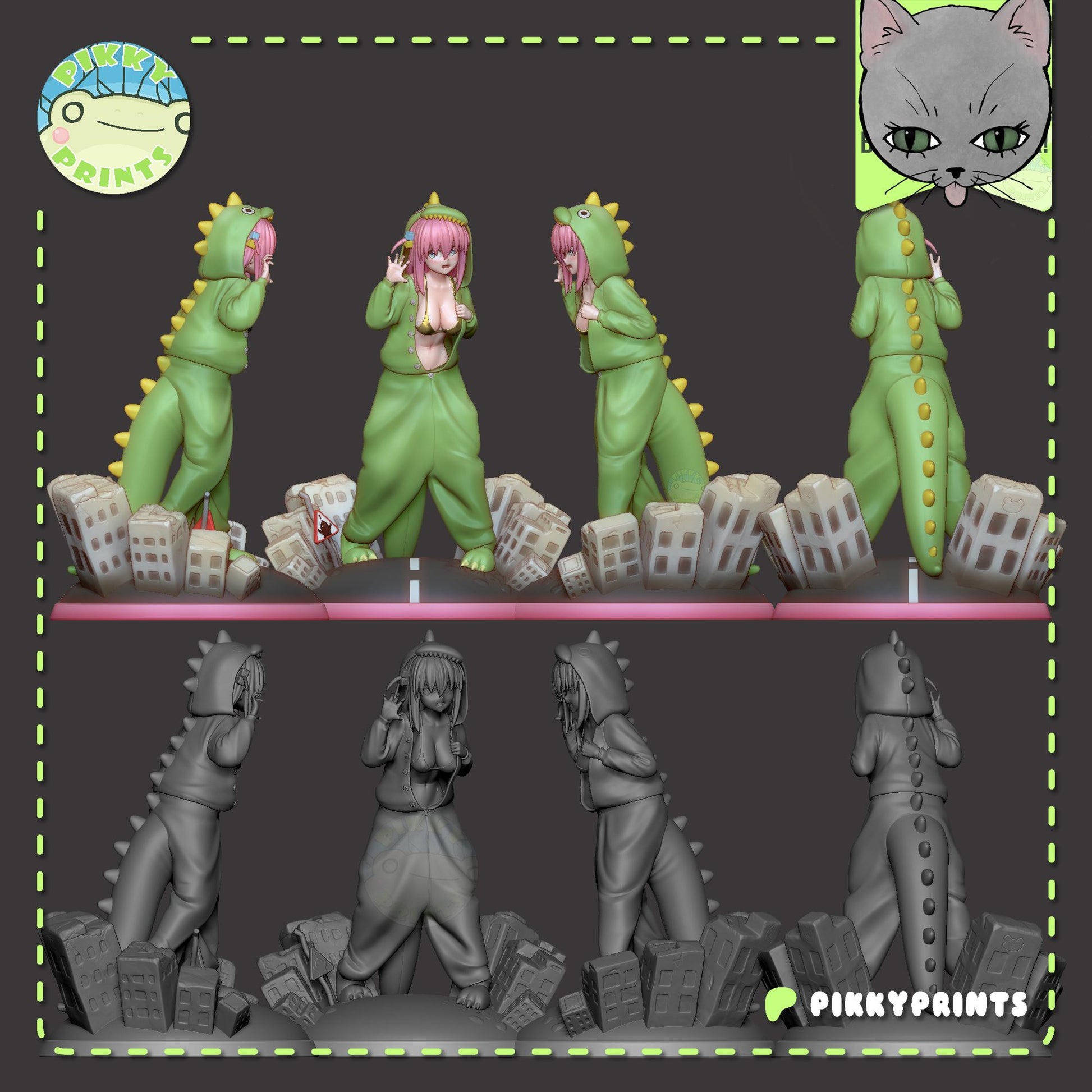 Dinosaur Girl Model Kit | Pikky Prints