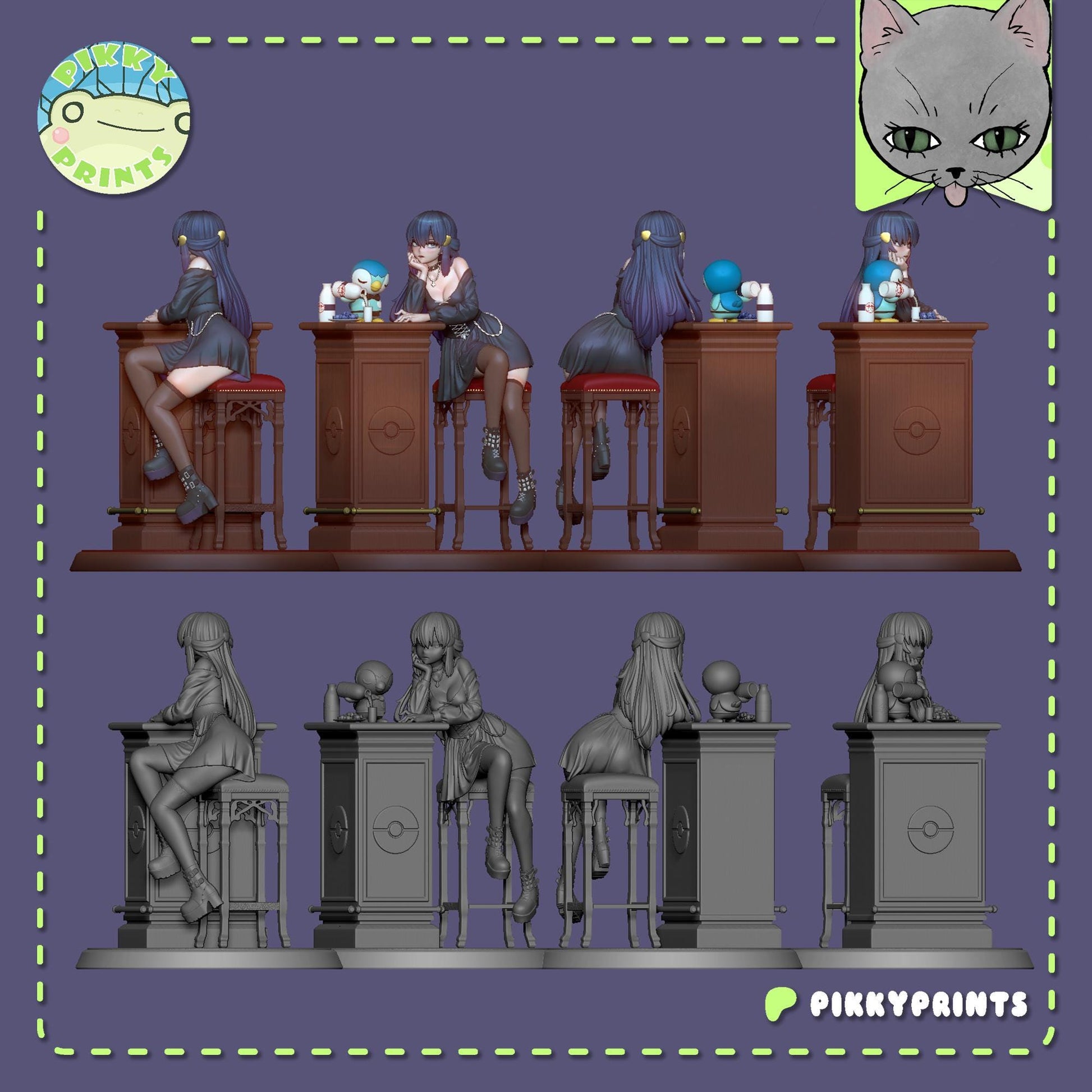 Goth Girl Model Kit | Pikky Prints