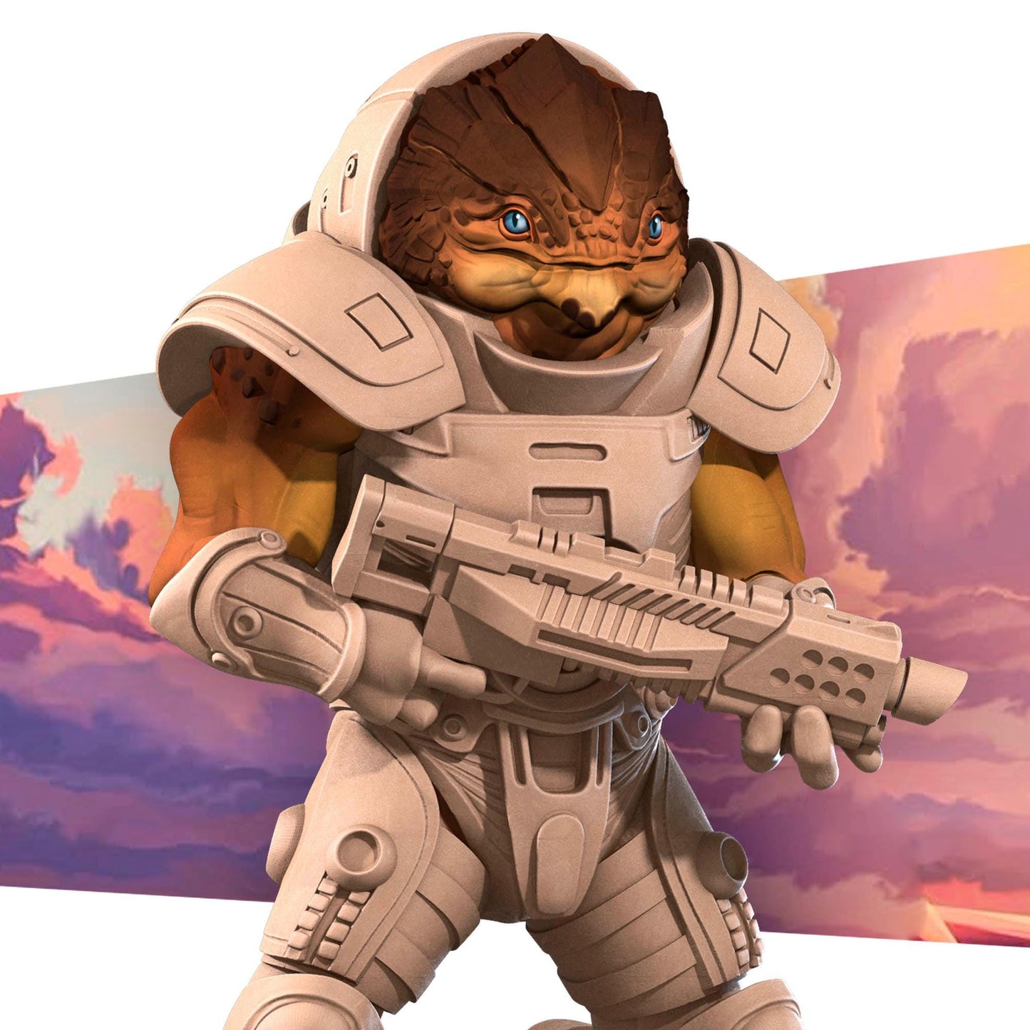 Space Turtle Berserker Miniature | Bite the Bullet