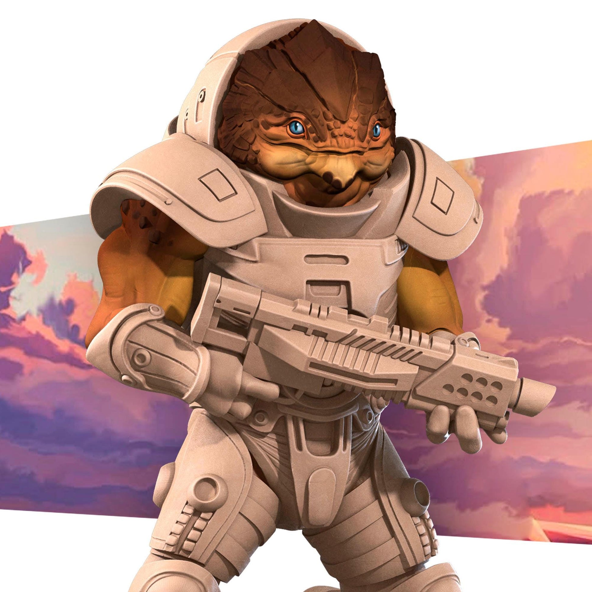 Space Turtle Berserker Miniature | Bite the Bullet