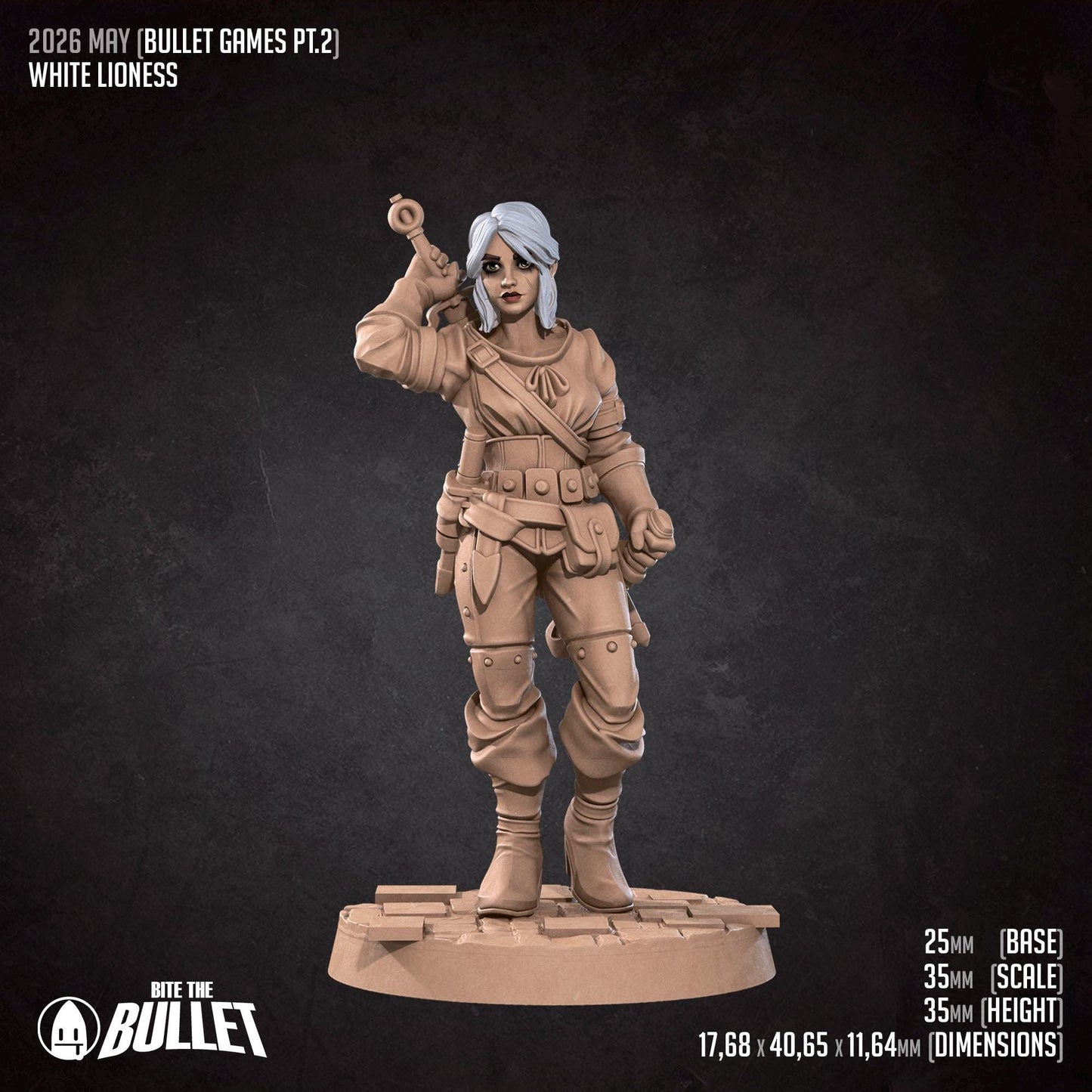 White Lioness Miniature | Bite the Bullet