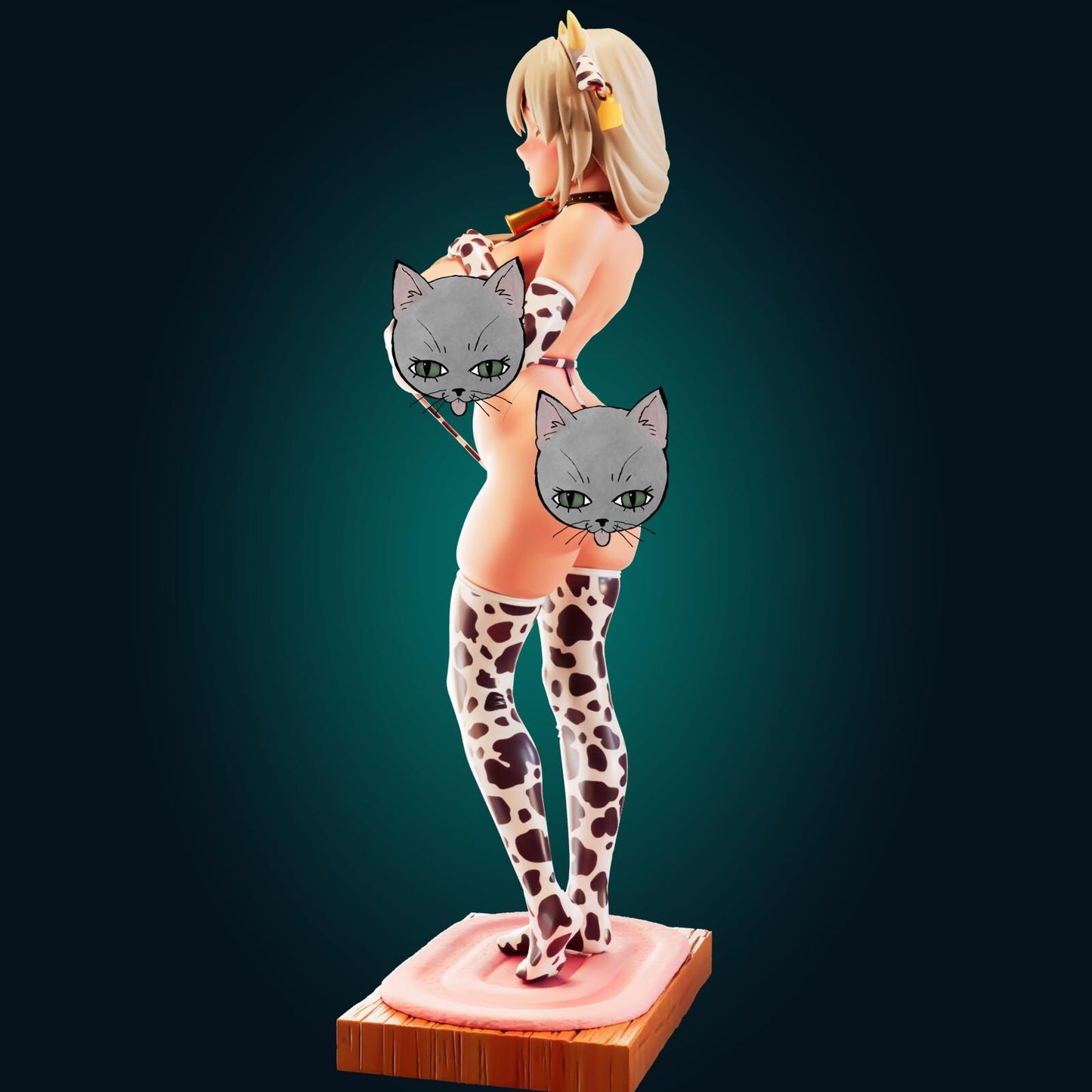 Cow Girl Model Kit | 3D Resin Printed Figurine | Officer Rhu