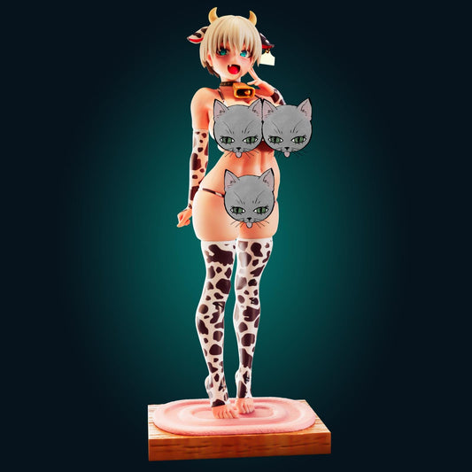 Cow Girl Model Kit | 3D Resin Printed Figurine | Officer Rhu