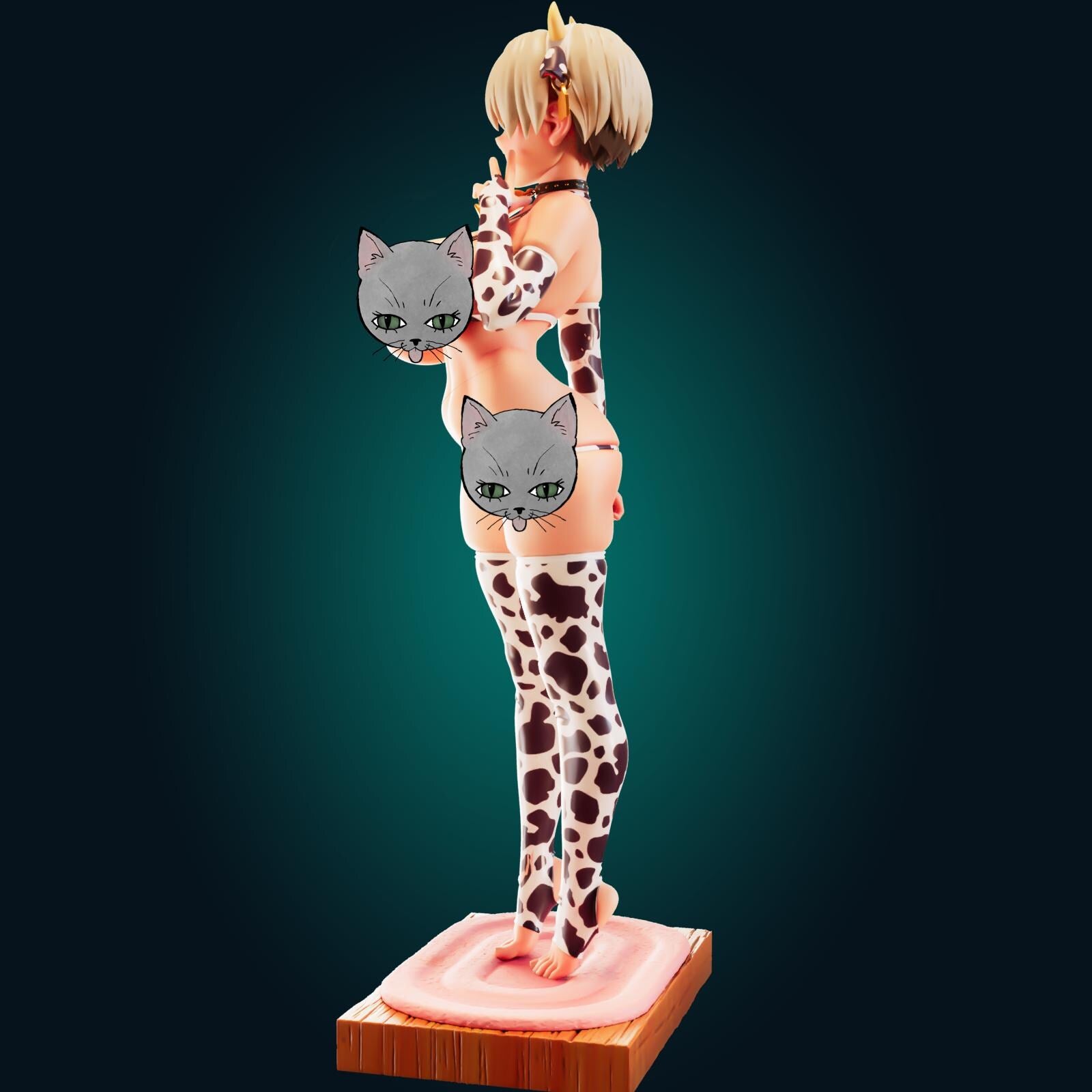 Cow Girl Model Kit | 3D Resin Printed Figurine | Officer Rhu