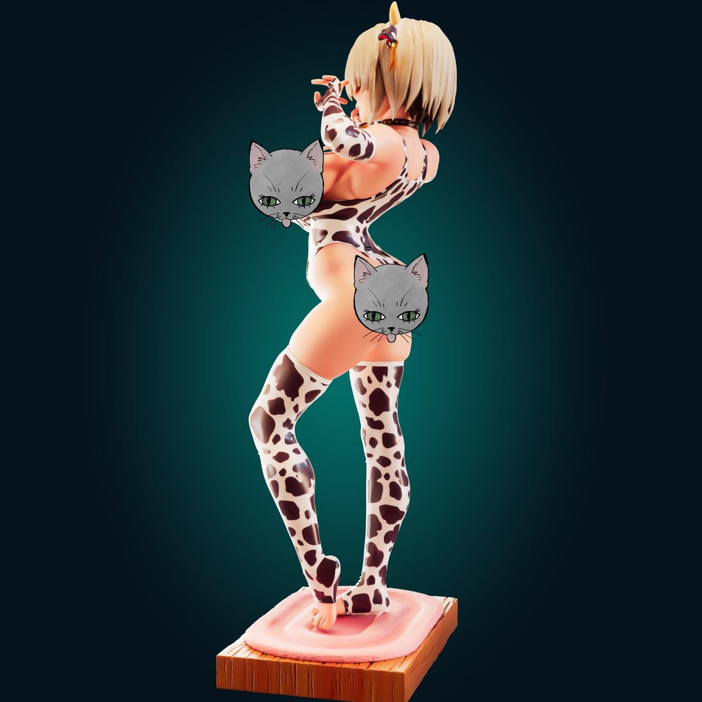 Cow Girl Model Kit | 3D Resin Printed Figurine | Officer Rhu