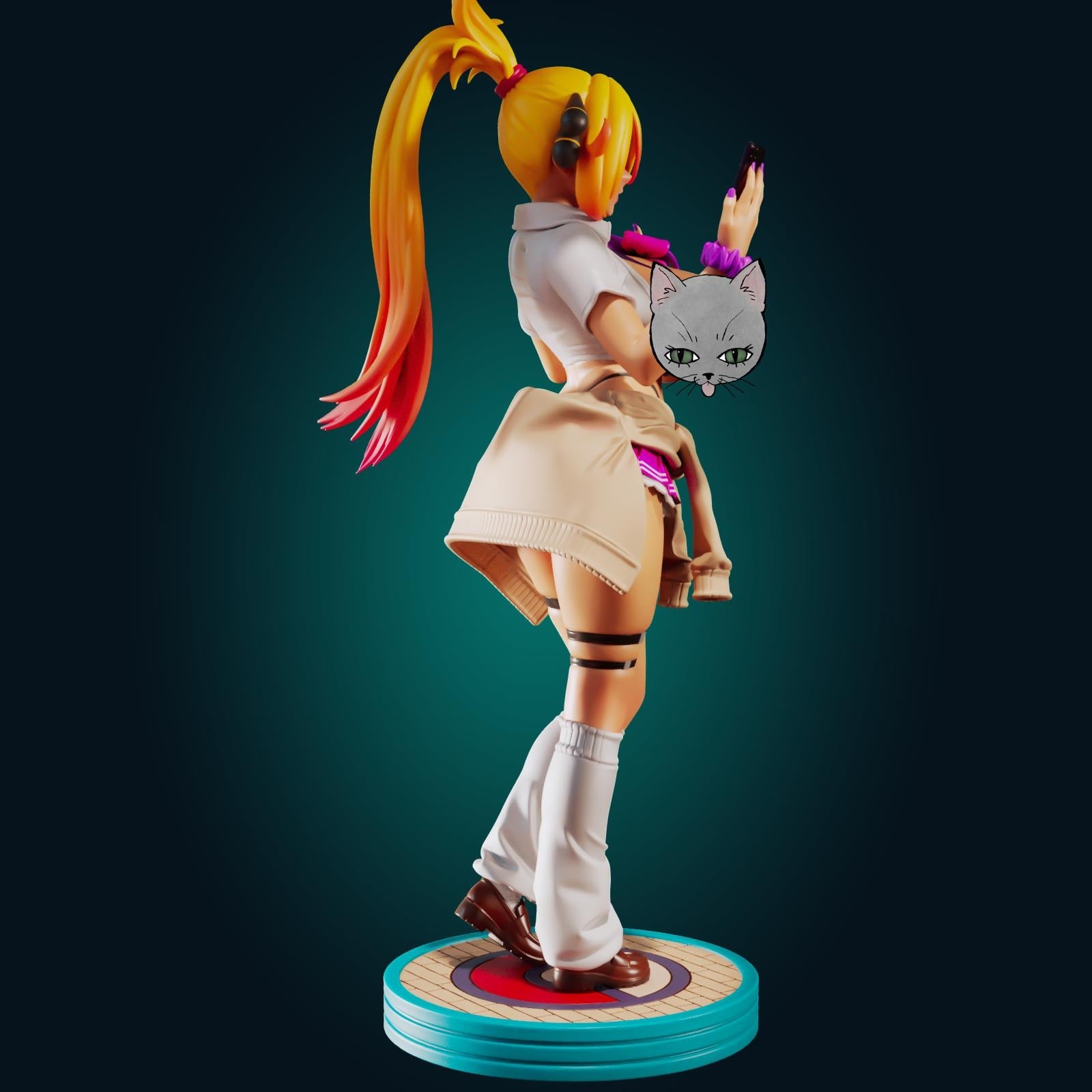 Gyaru Lady Model Kit | 3D Resin Printed Figurine | Officer Rhu