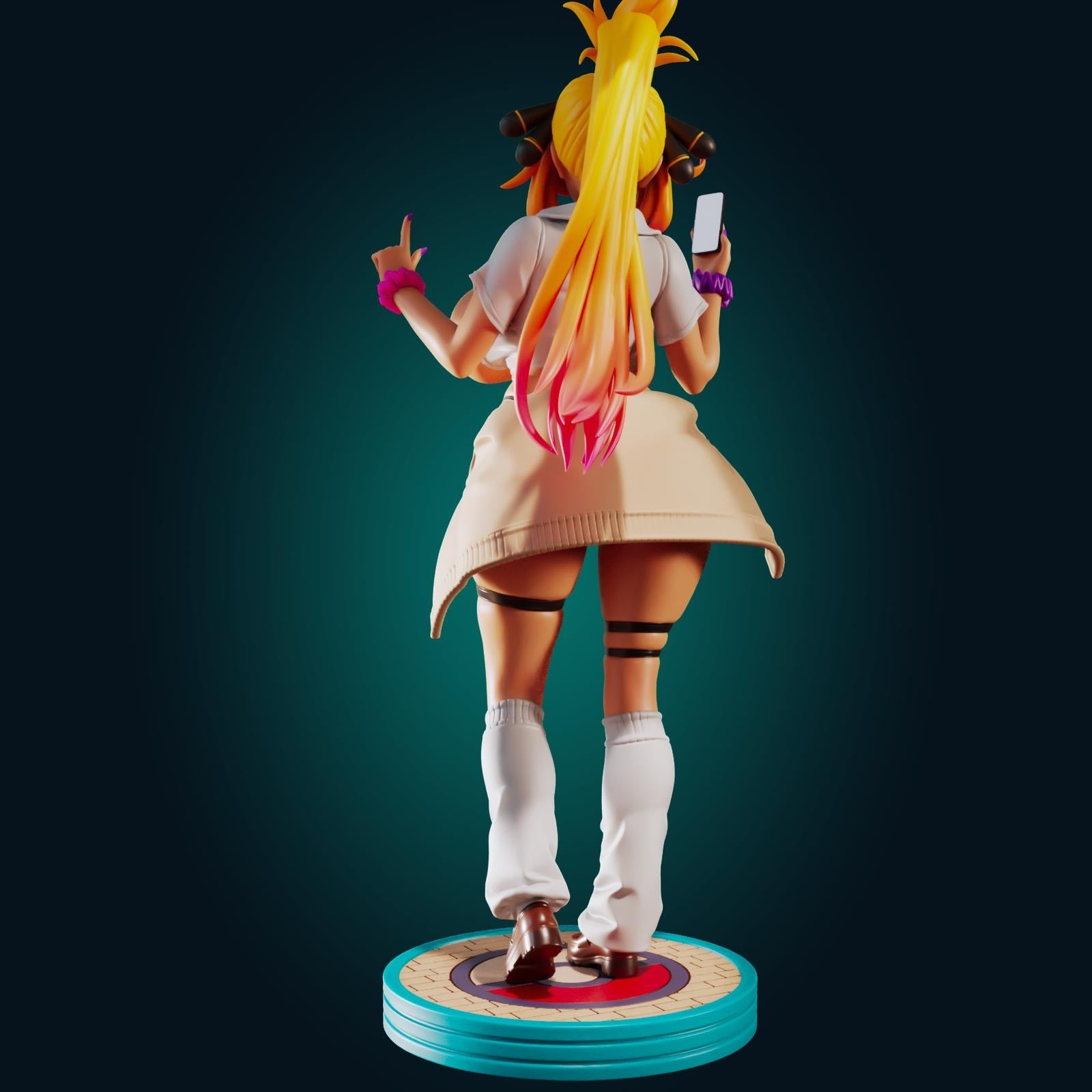 Gyaru Lady Model Kit | 3D Resin Printed Figurine | Officer Rhu