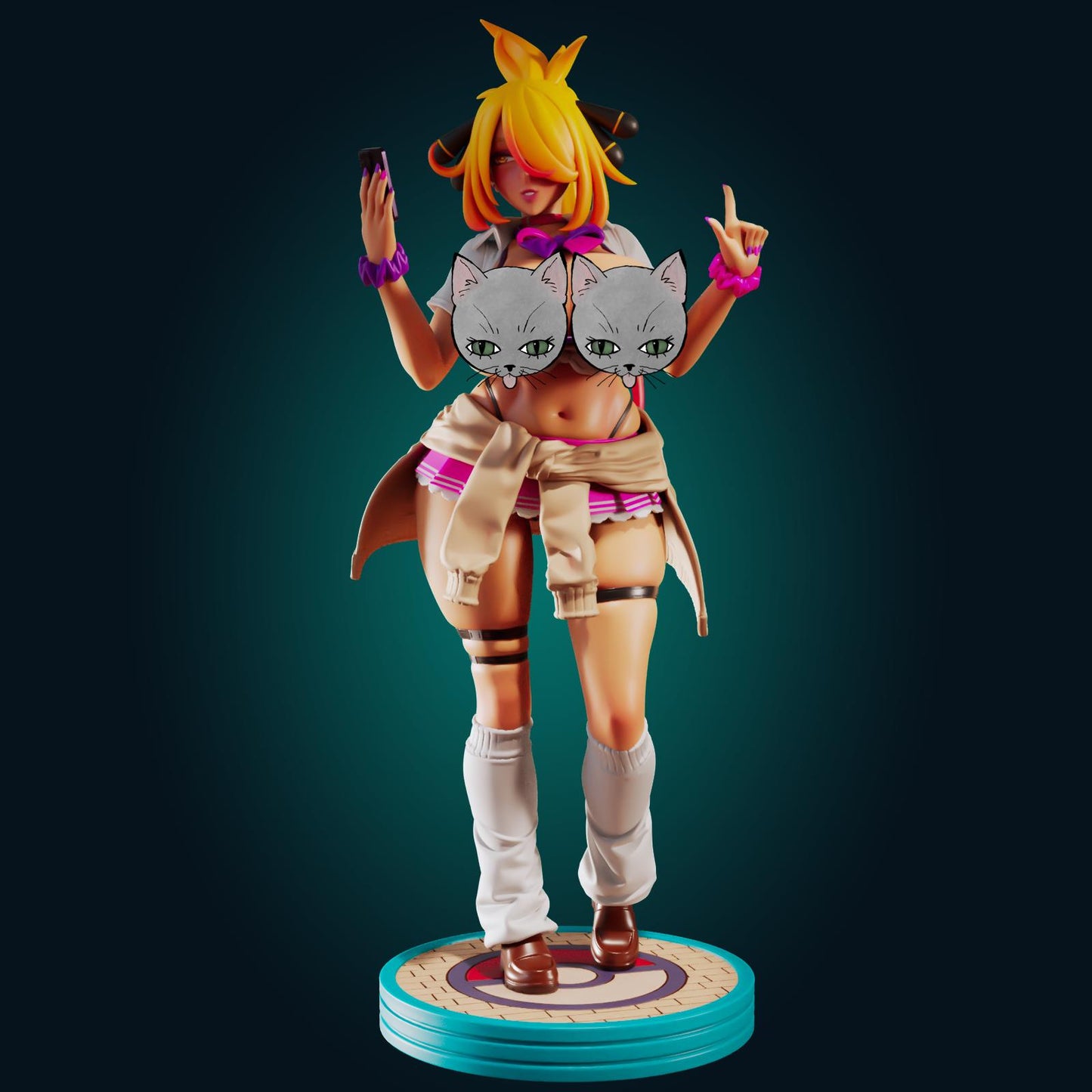 Gyaru Lady Model Kit | 3D Resin Printed Figurine | Officer Rhu