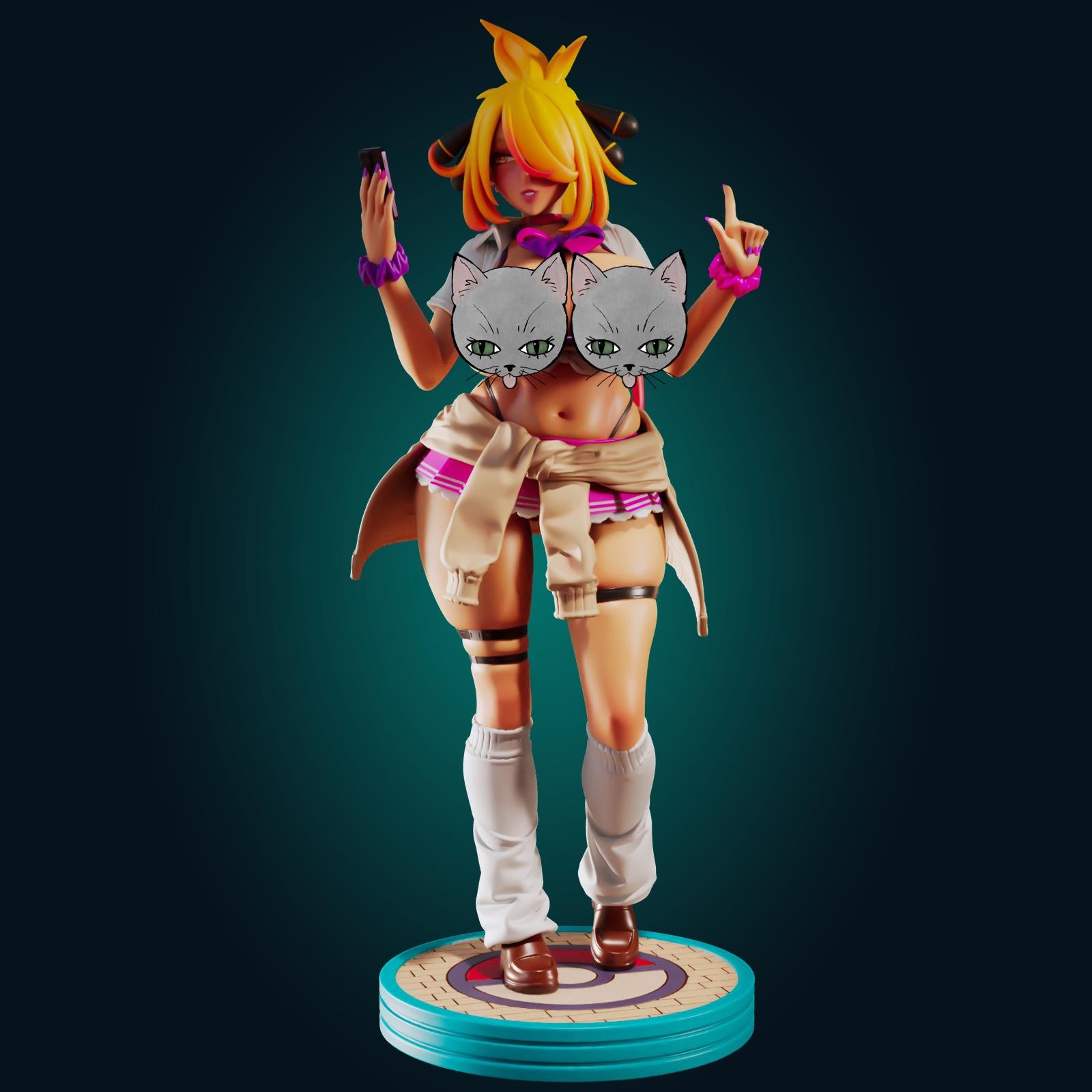 Gyaru Lady Model Kit | 3D Resin Printed Figurine | Officer Rhu