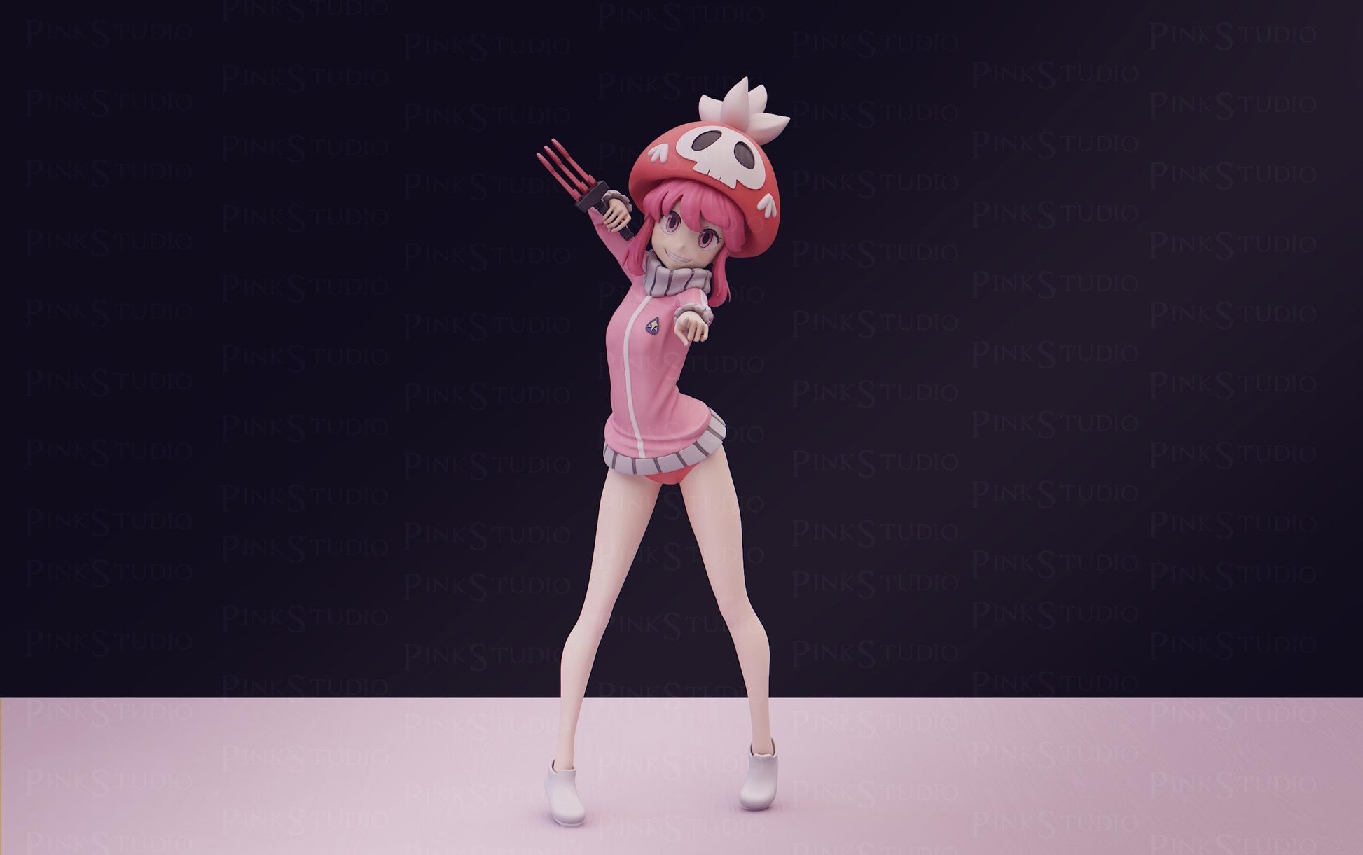 Band Girl Model Kit | 3D Resin Printed Figurine | Pink Studio Model