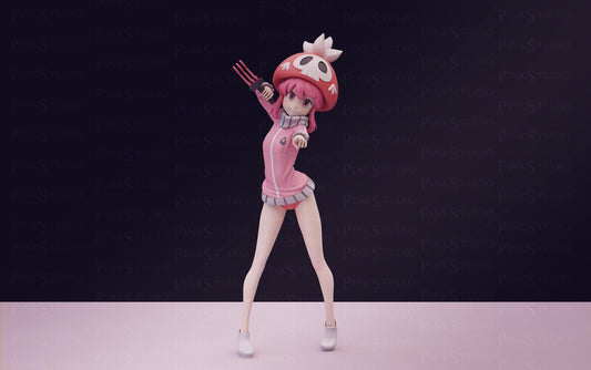 Band Girl Model Kit | 3D Resin Printed Figurine | Pink Studio Model